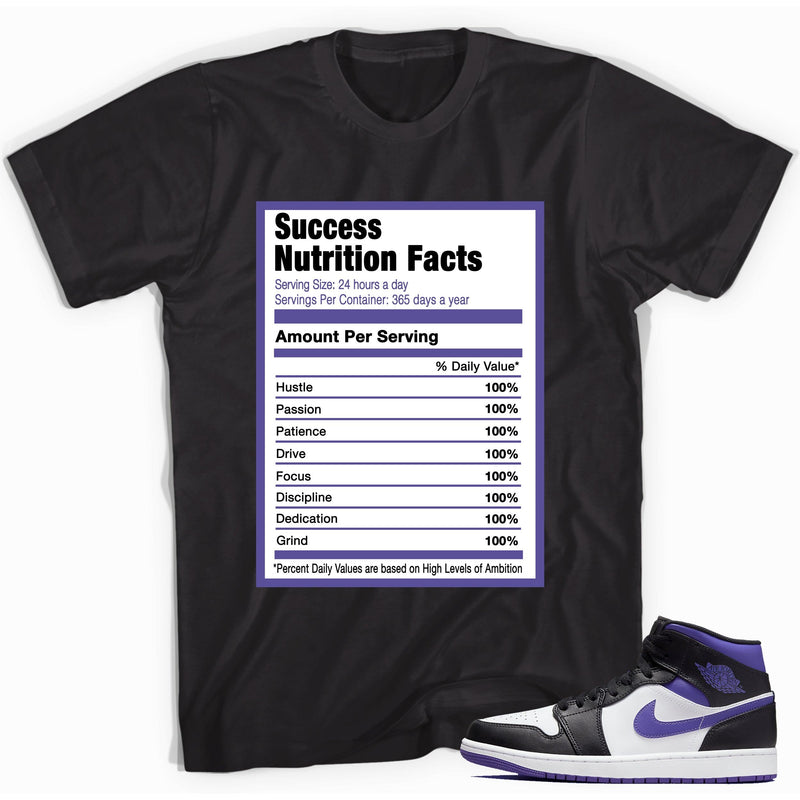 Success Nutrition Shirt AJ 1 Mid White Black Purple photo