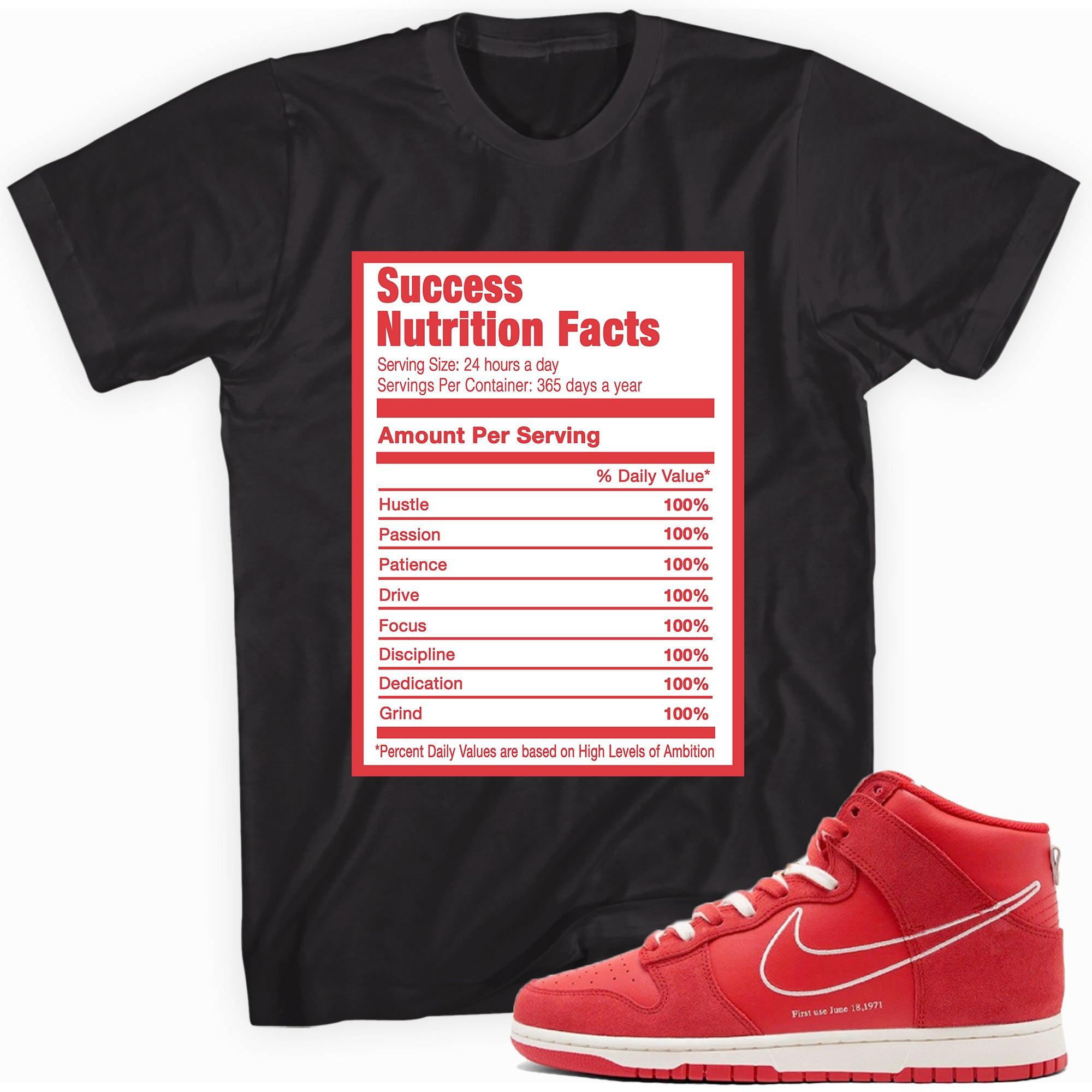 Success Nutrition Shirt Nike Dunk High First Use photo