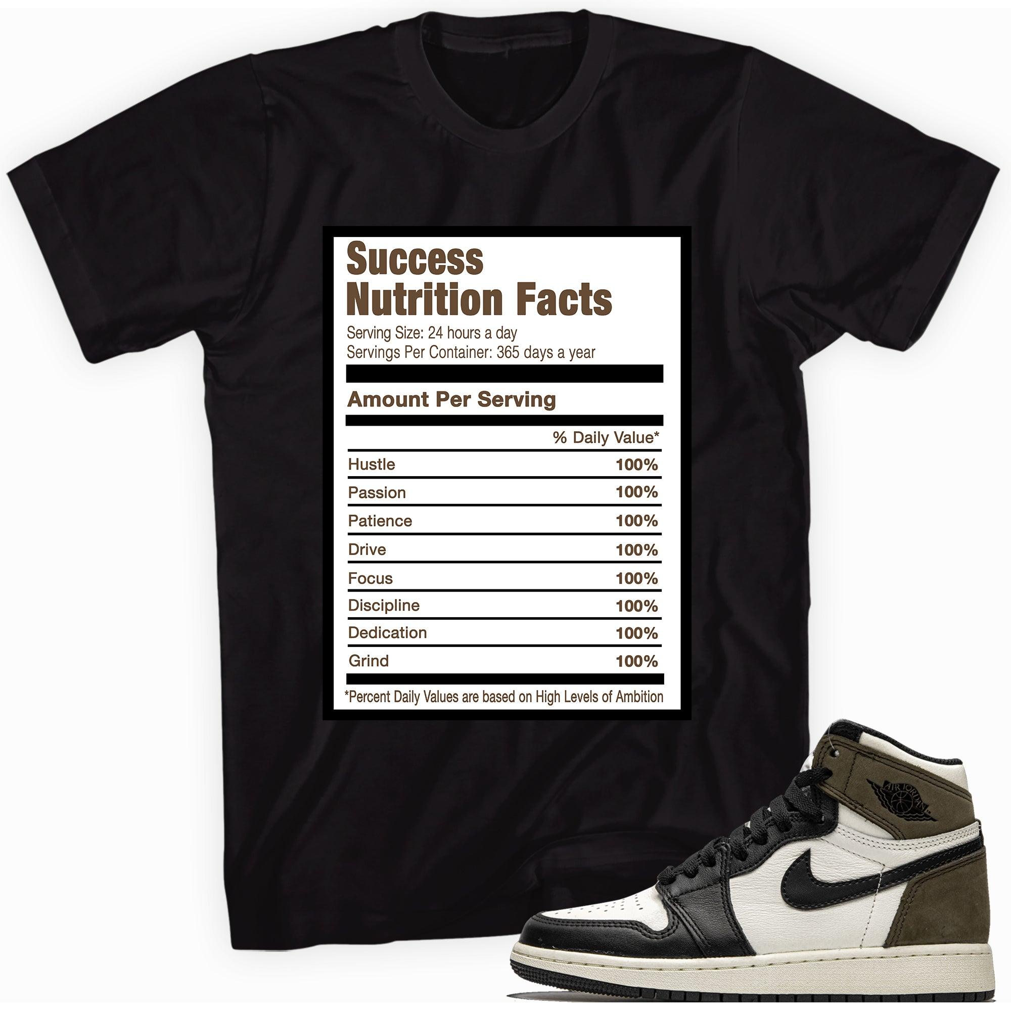 Success Nutrition Facts Sneaker Tee AJ 1 Mocha photo