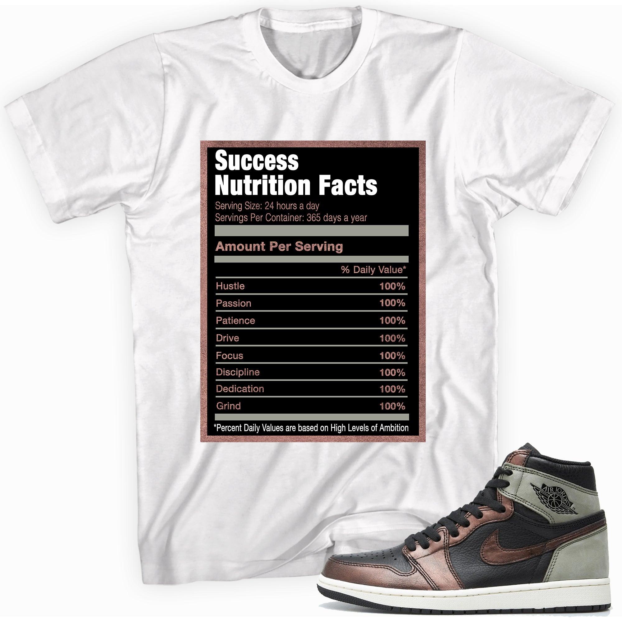 Success Nutrition Facts Shirt AJ 1s Patina photo