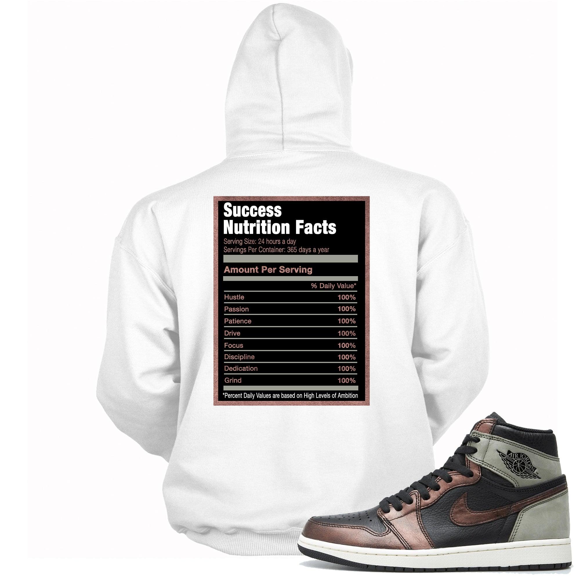 Success Nutrition Facts Hoodie AJ 1s Patina photo