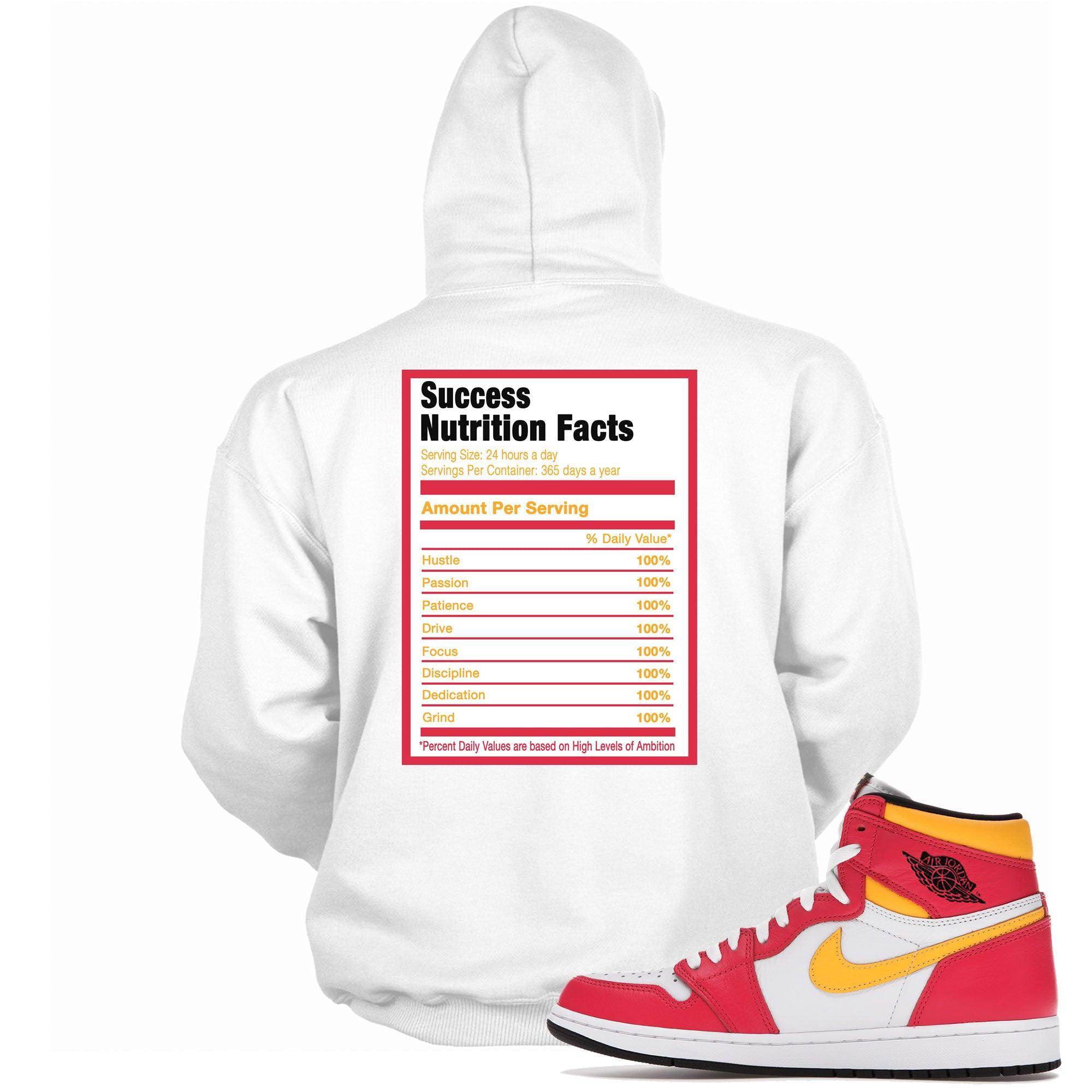 Success Nutrition Hoodie AJ 1 Retro High OG Light Fusion Red Sneakers photo