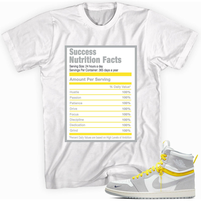 Success Nutrition Shirt AJ 1 Switch Light Smoke Grey Yellow photo