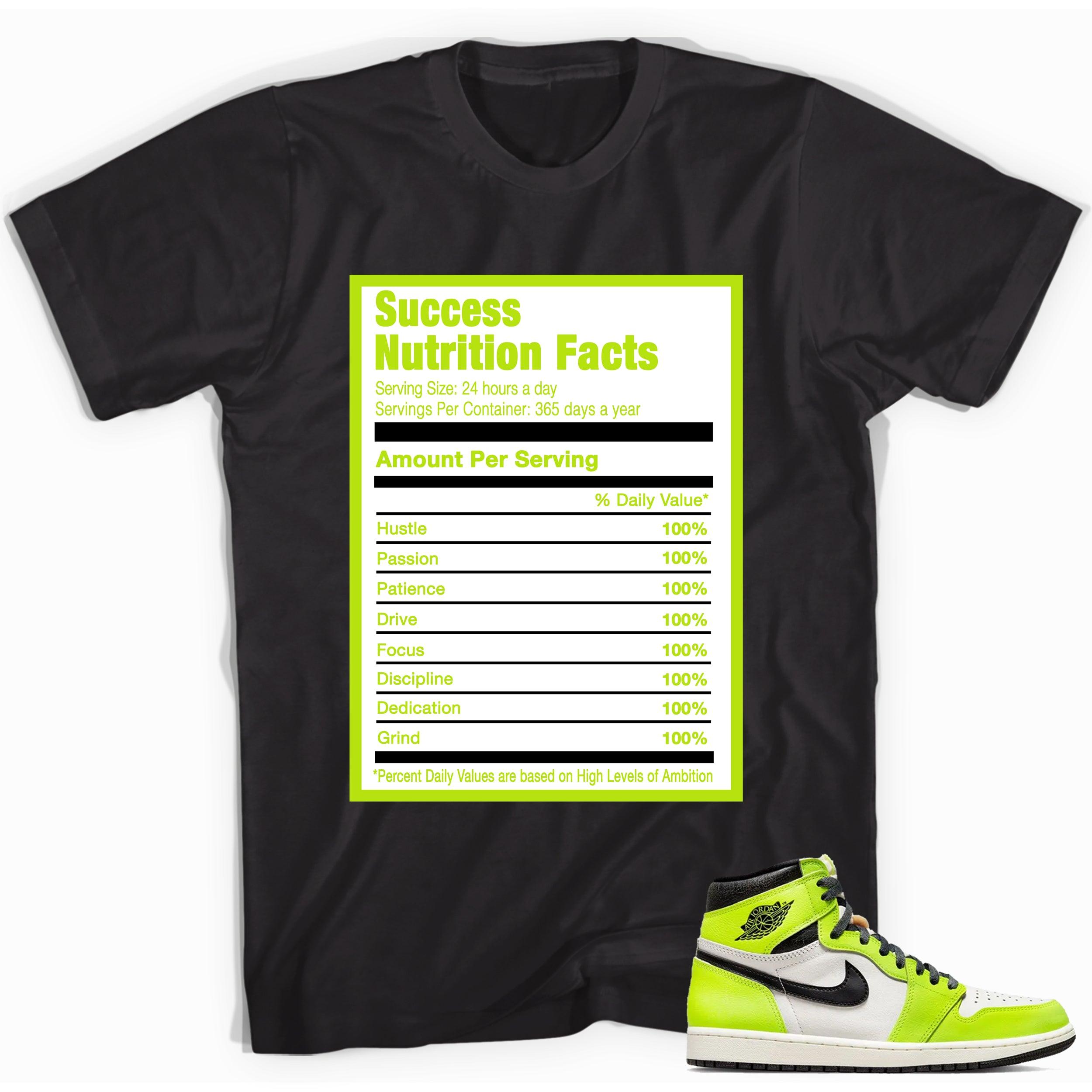 Success Nutrition Facts Sneaker Tee AJ 1 High OG Visionaire photo