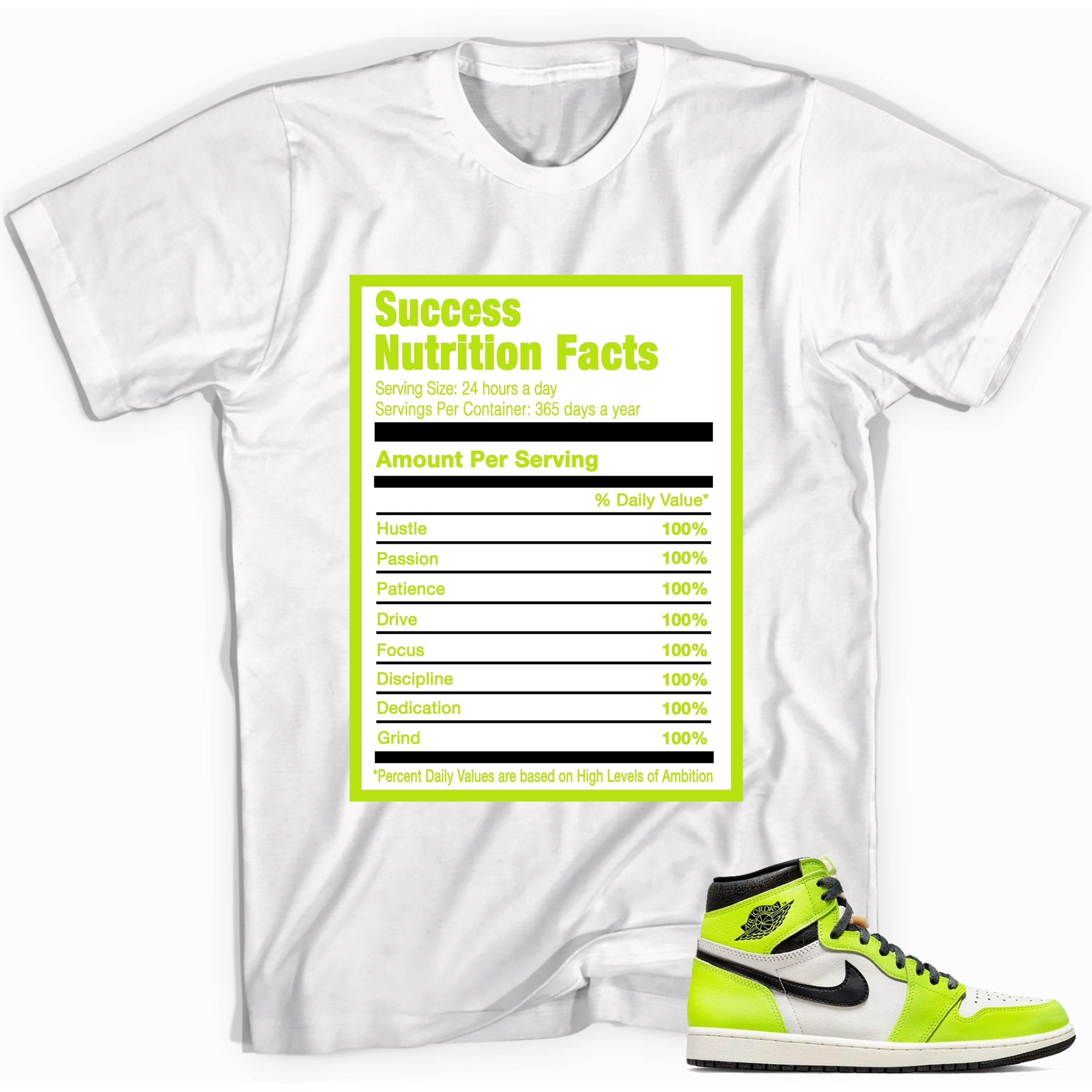Success Nutrition Facts Shirt AJ 1 High OG Visionaire photo