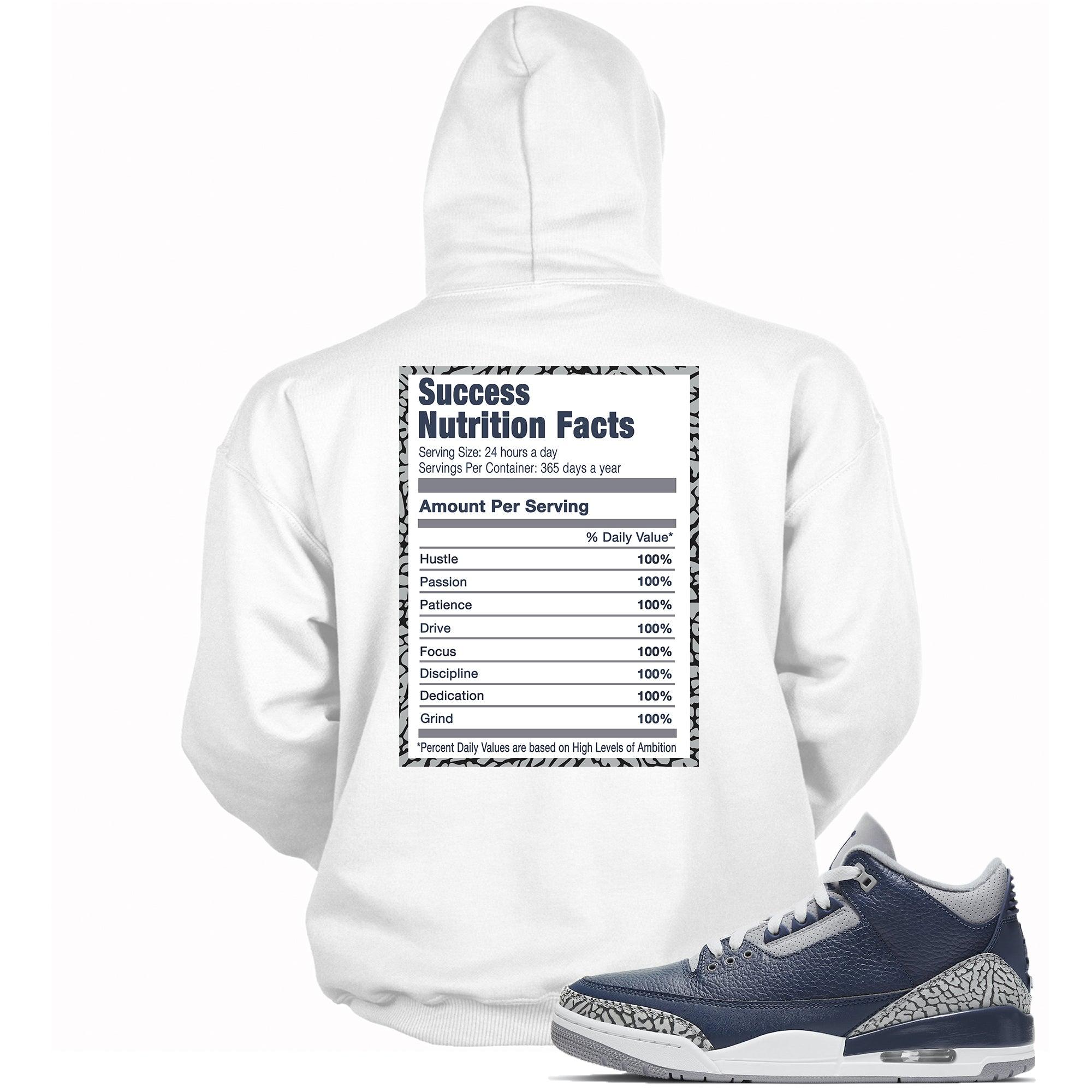Success Nutrition Facts Hoodie AJ 3 Midnight Navy photo