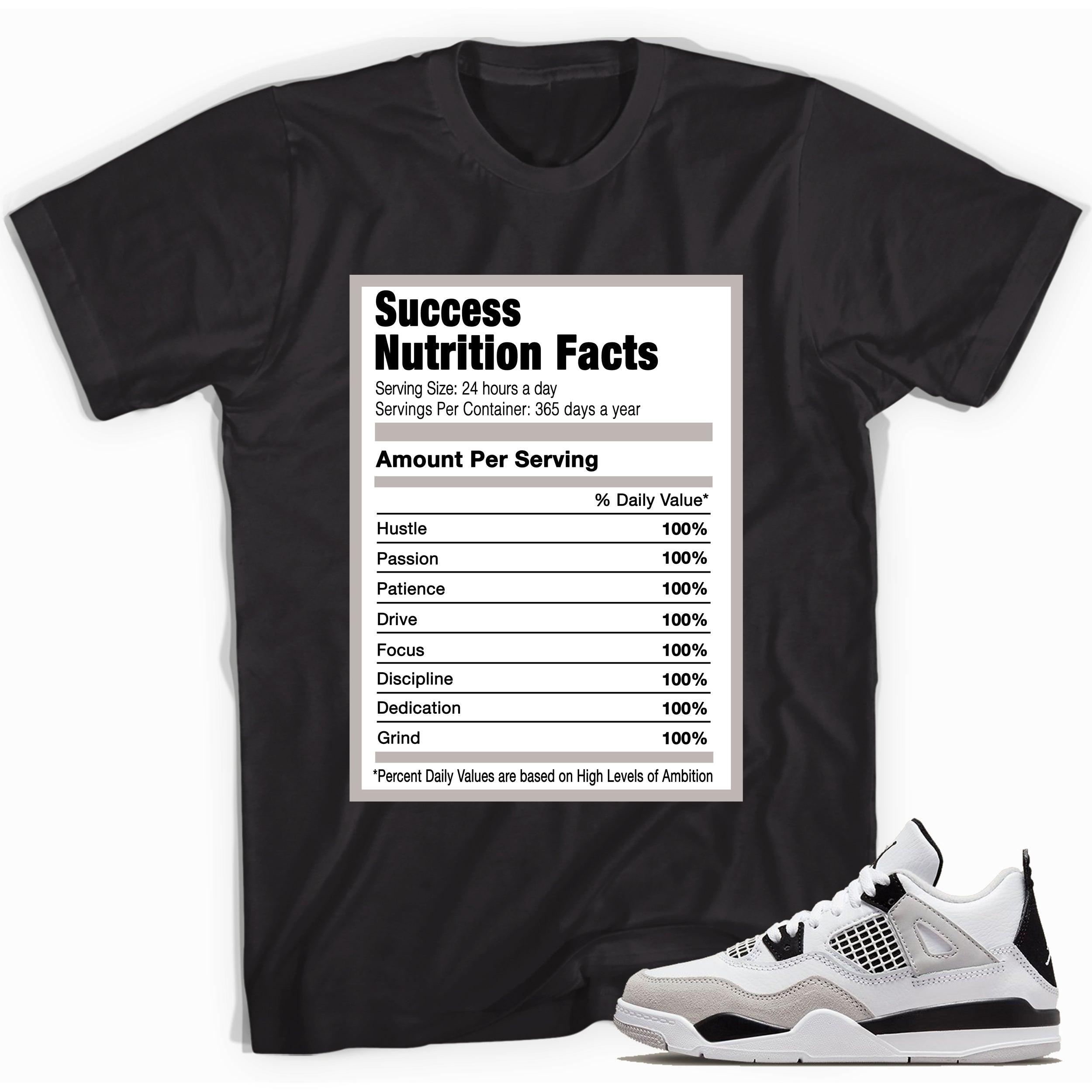 Success Nutrition Shirt AJ 4 Retro Military Black photo