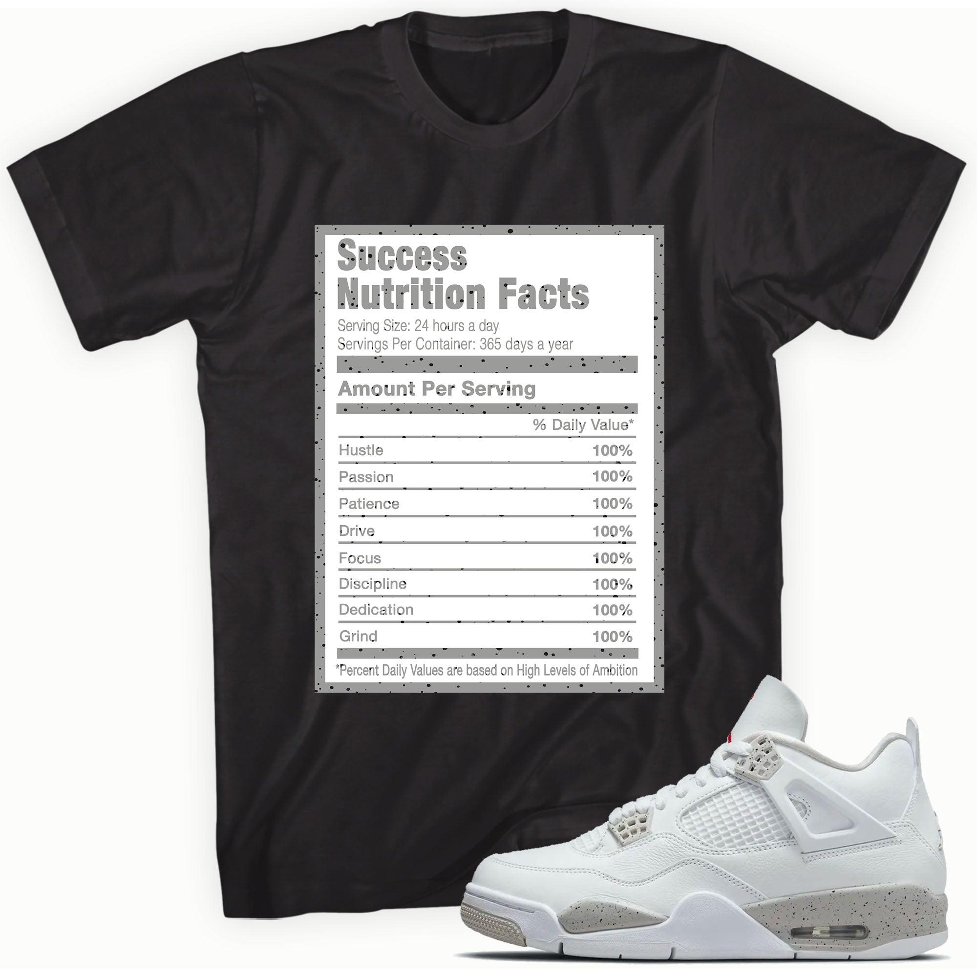 Success Nutrition Sneaker Tee AJ 4 Retro White Oreo photo 