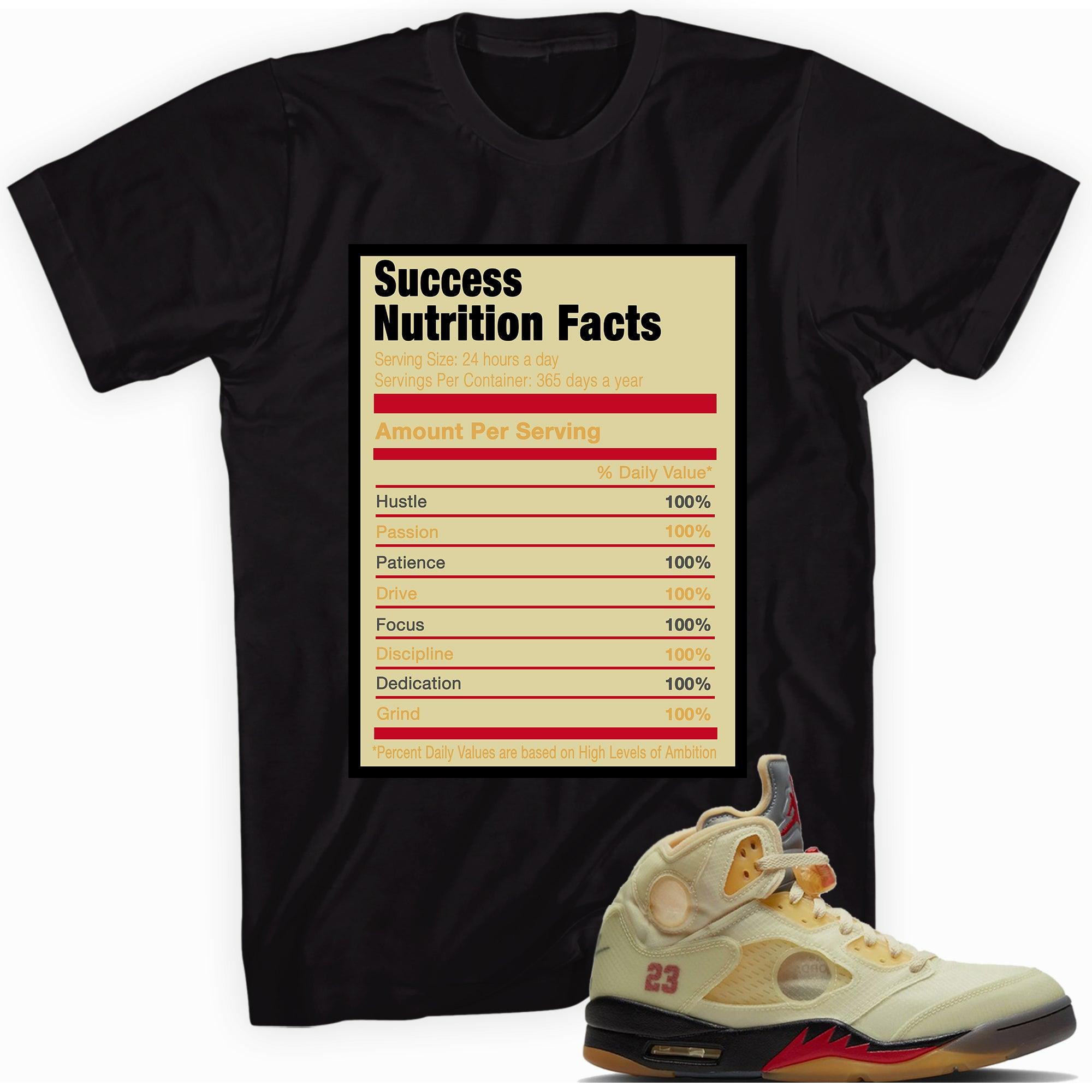 Success Nutrition Facts Sneaker Tee AJ 5 Off White Sal photo