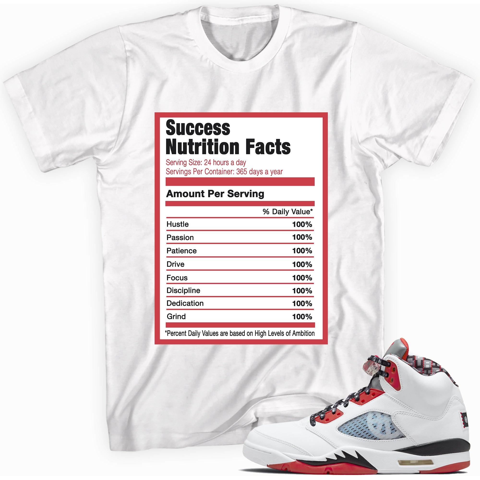 Success Nutrition Facts Sneaker Tee AJ 5 Retro Quai 54 photo