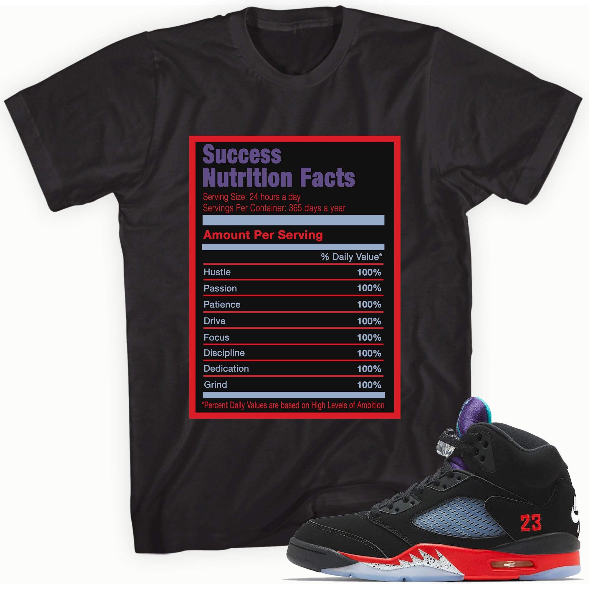 Success Nutrition Facts Shirt AJ 5 Top 3 photo