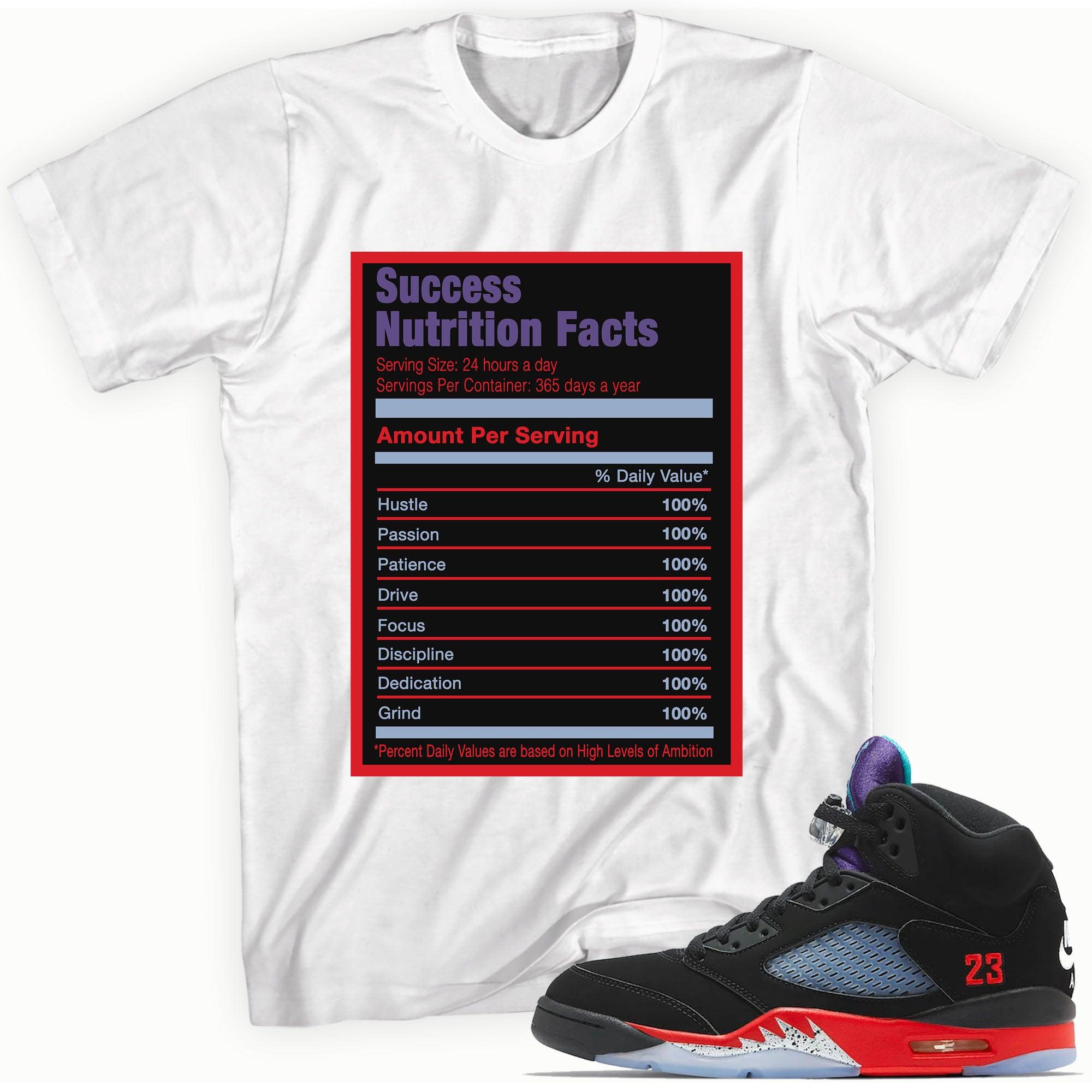 Success Nutrition Facts Sneaker Tee AJ 5 Top 3 photo