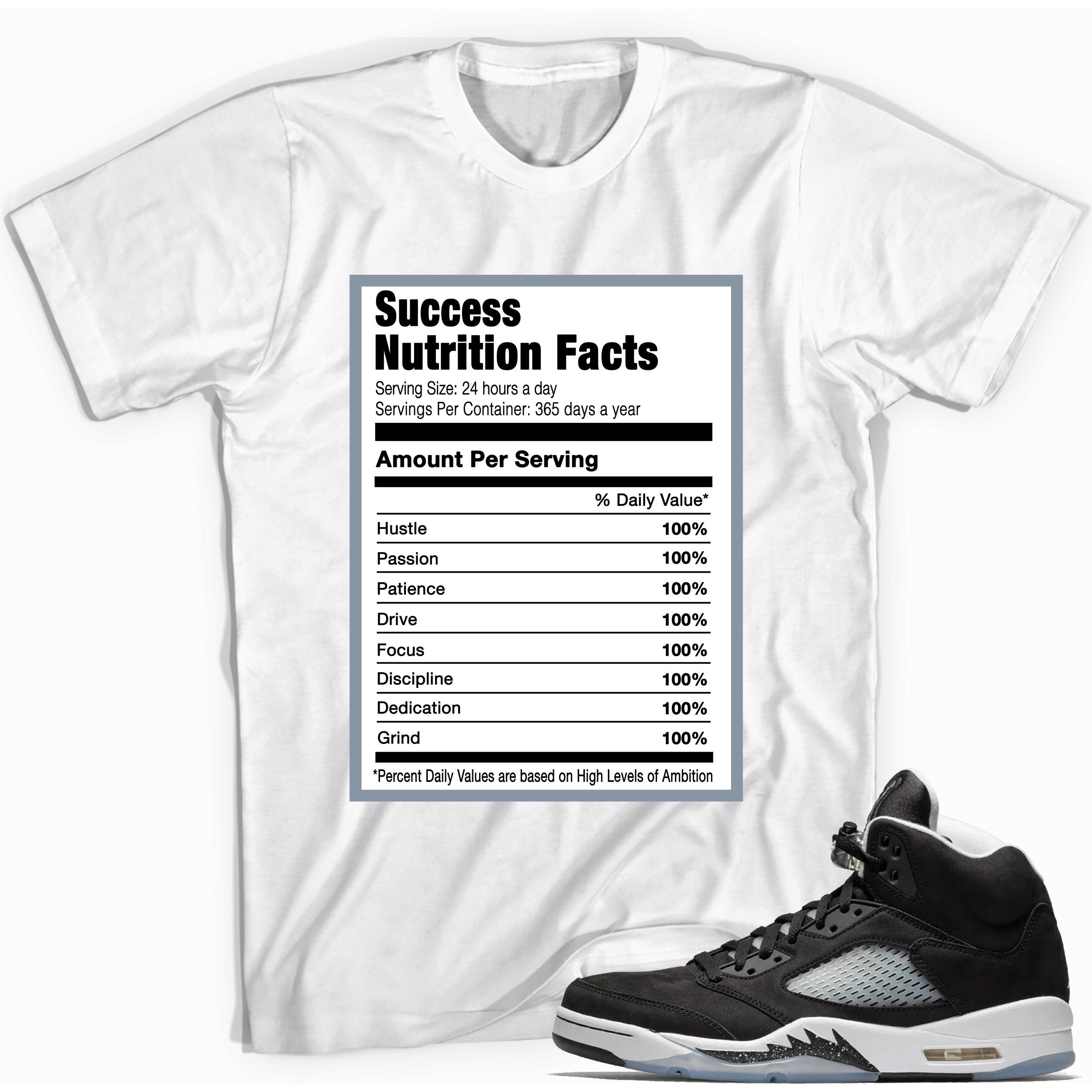 Success Nutrition Facts Shirt AJ 5 Oreo Moonlight photo