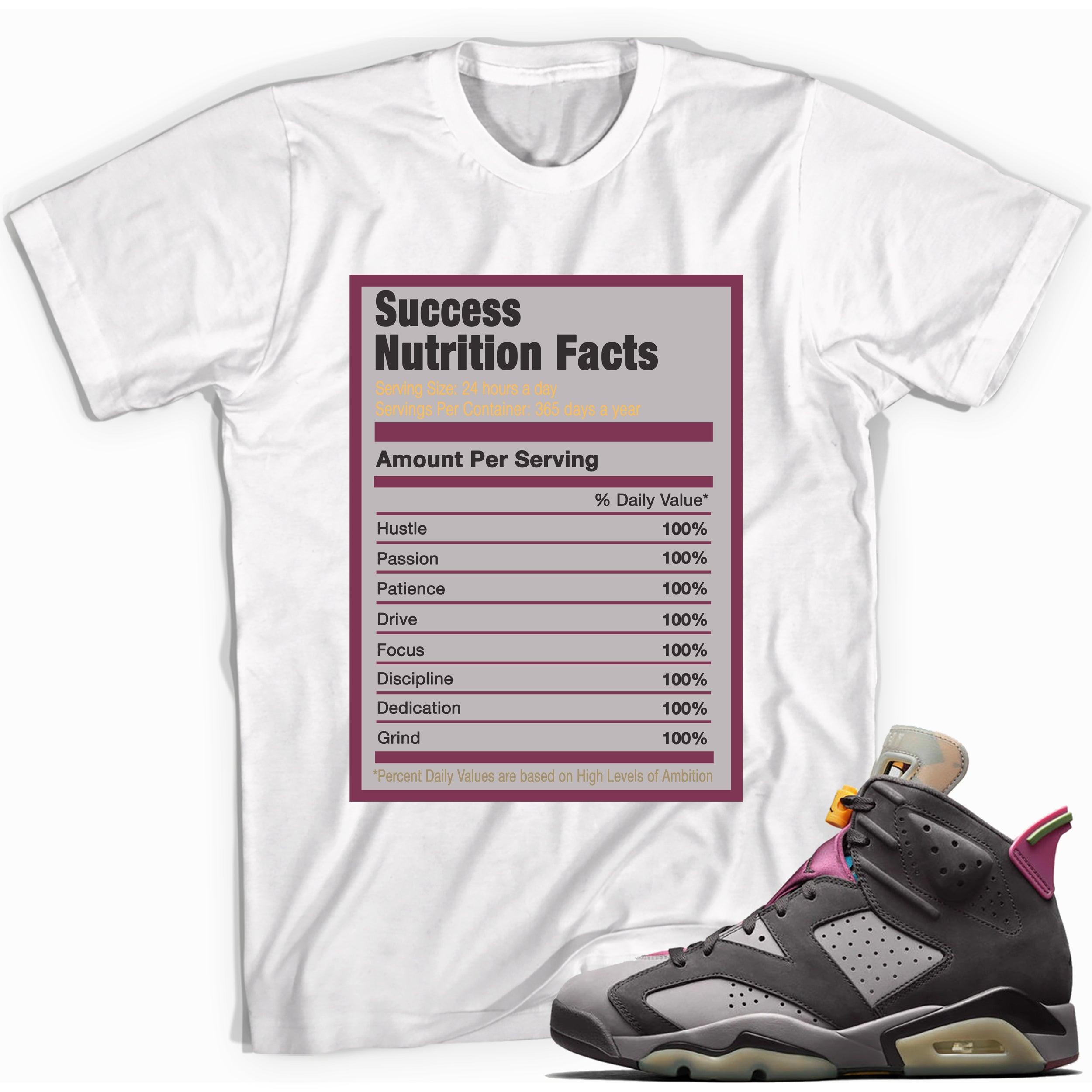 Success Nutrition Facts Shirt AJ 6 Bordeaux photo