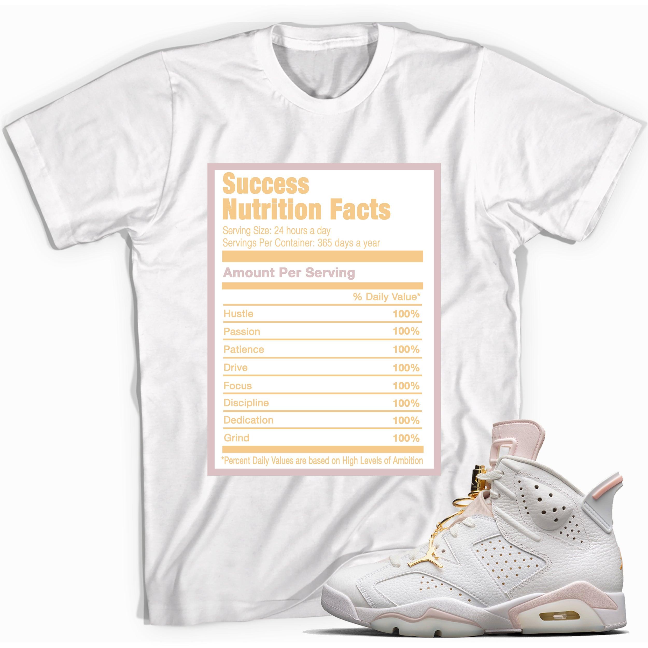 Success Nutrition Facts Sneaker Tee AJ 6 Gold Hoops photo