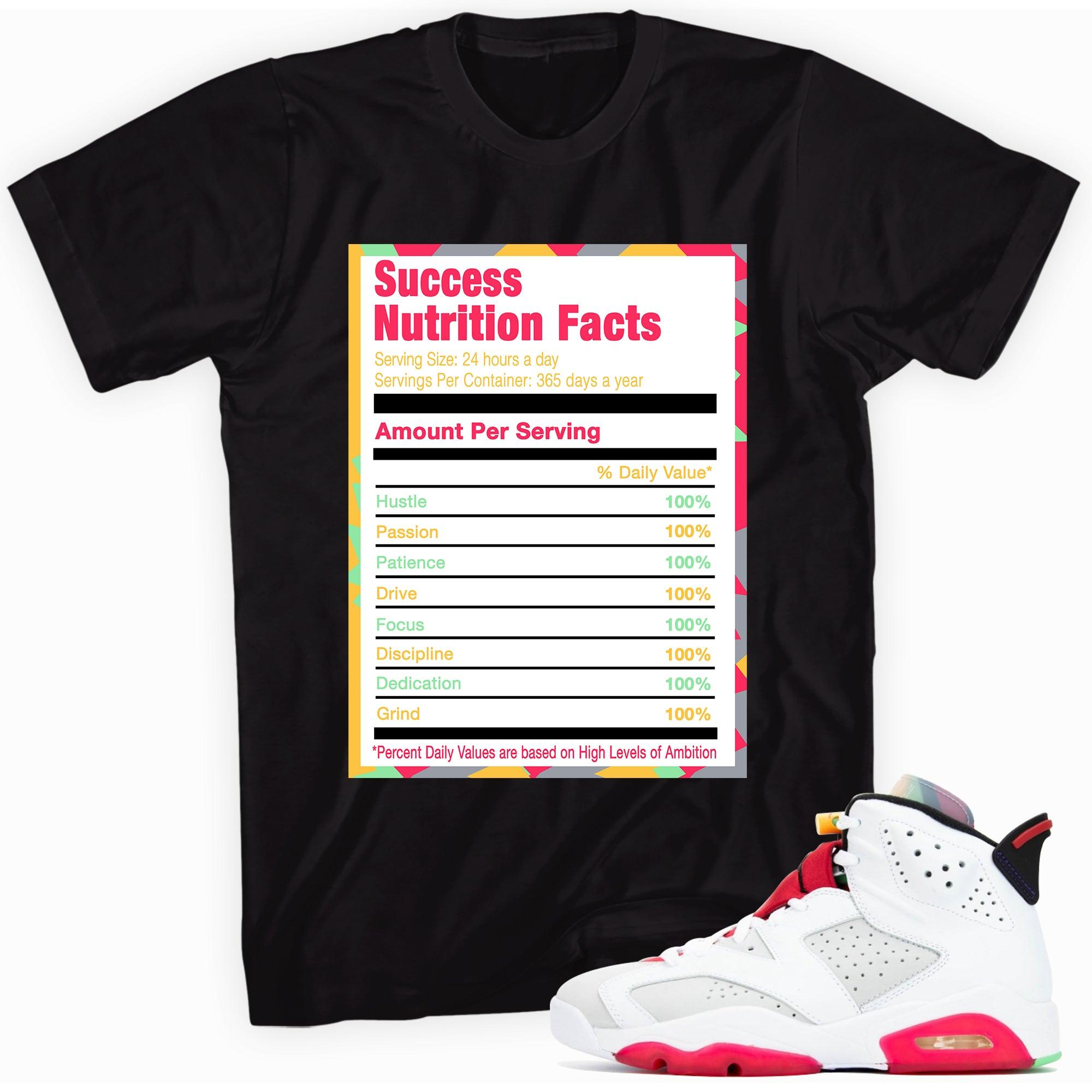 Success Nutrition Facts Shirt AJ 6 Hare photo