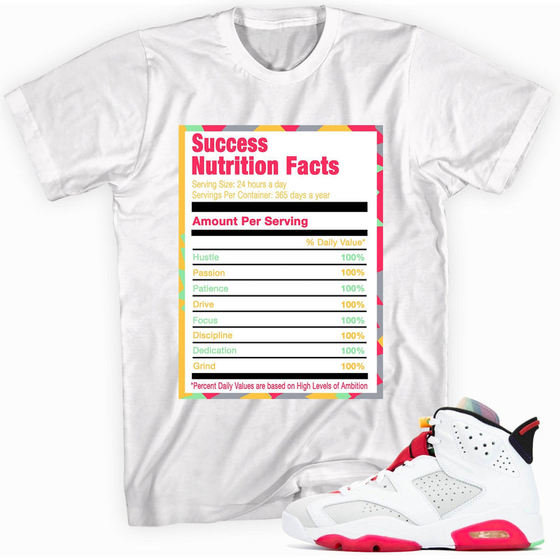 Success Nutrition Facts Sneaker Tee AJ 6 Hare photo