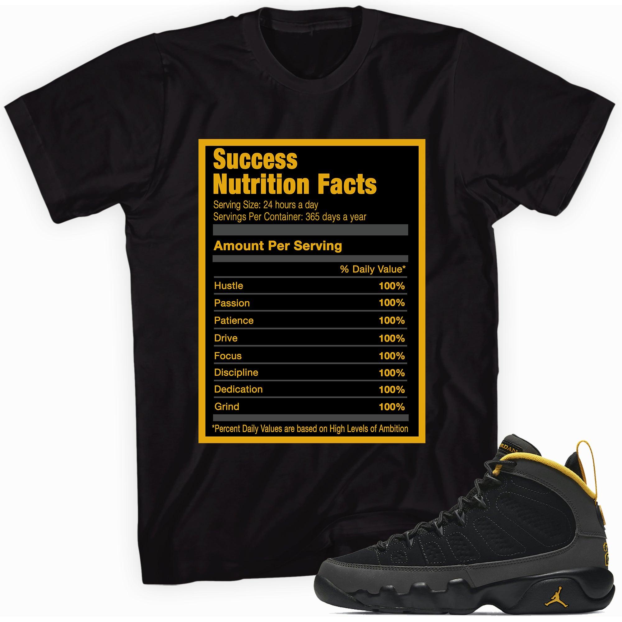Success Nutrition Sneaker Tee AJ 9 University Gold photo