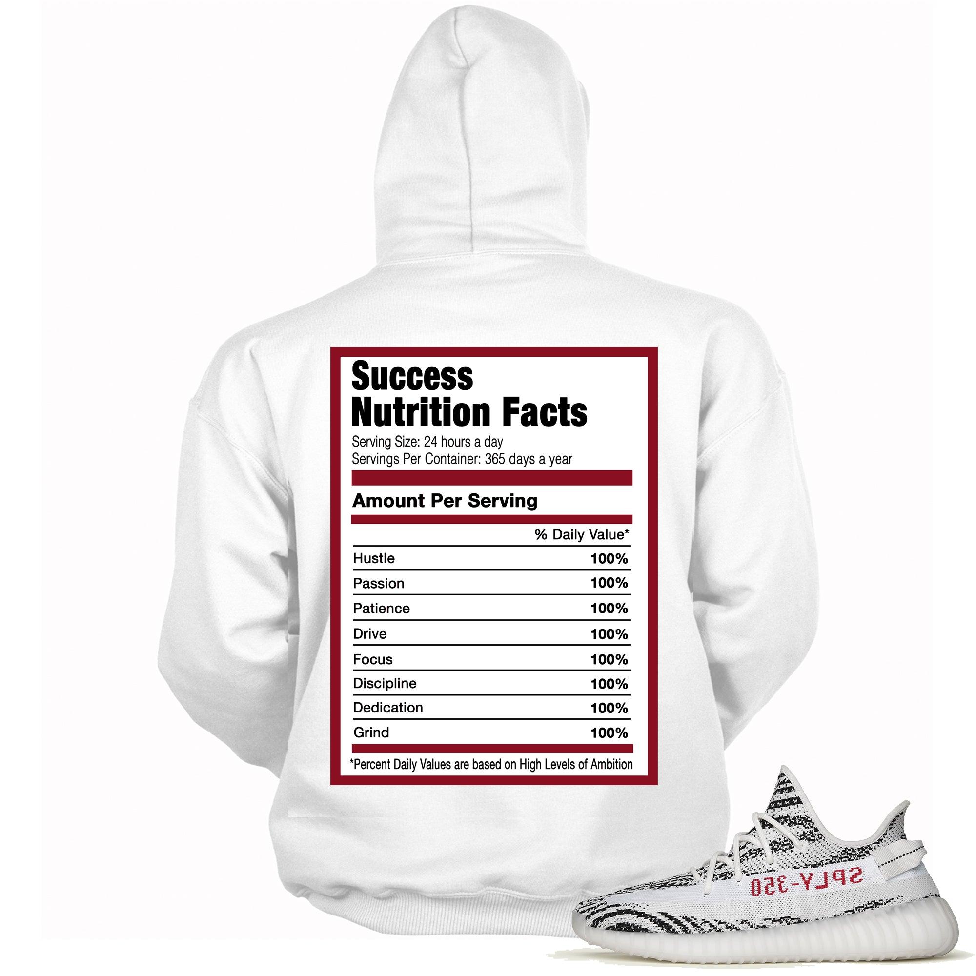 Success Nutrition Facts Hoodie Yeezy Boost 350 V2 Zebra photo