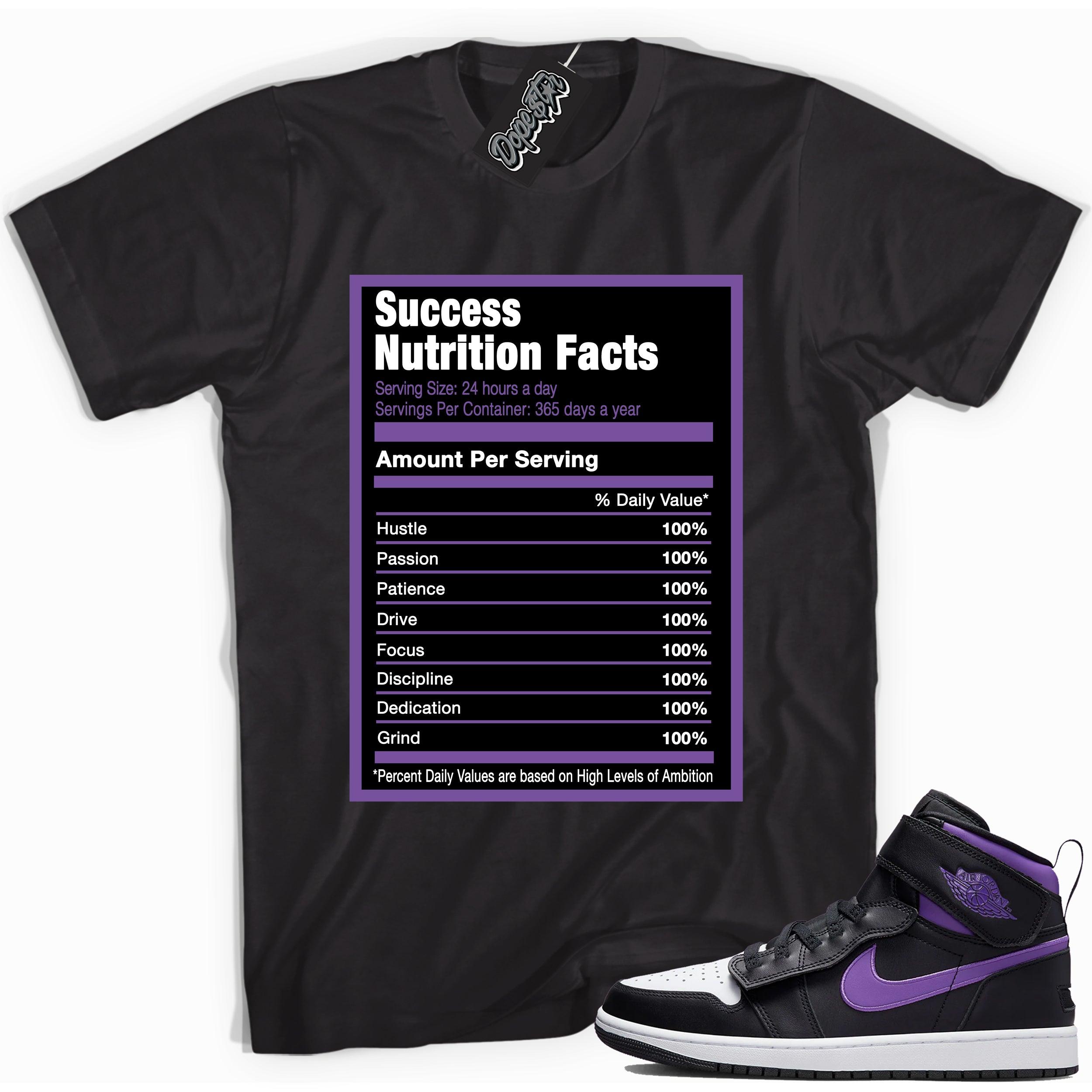 Success Nutrition Shirt AJ 1 High FlyEase Black Bright Violet photo