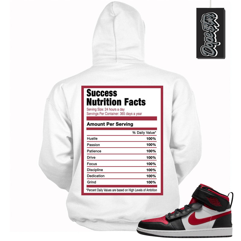 Success Nutrition Hoodie AJ 1 High FlyEase Black White Fire Red photo