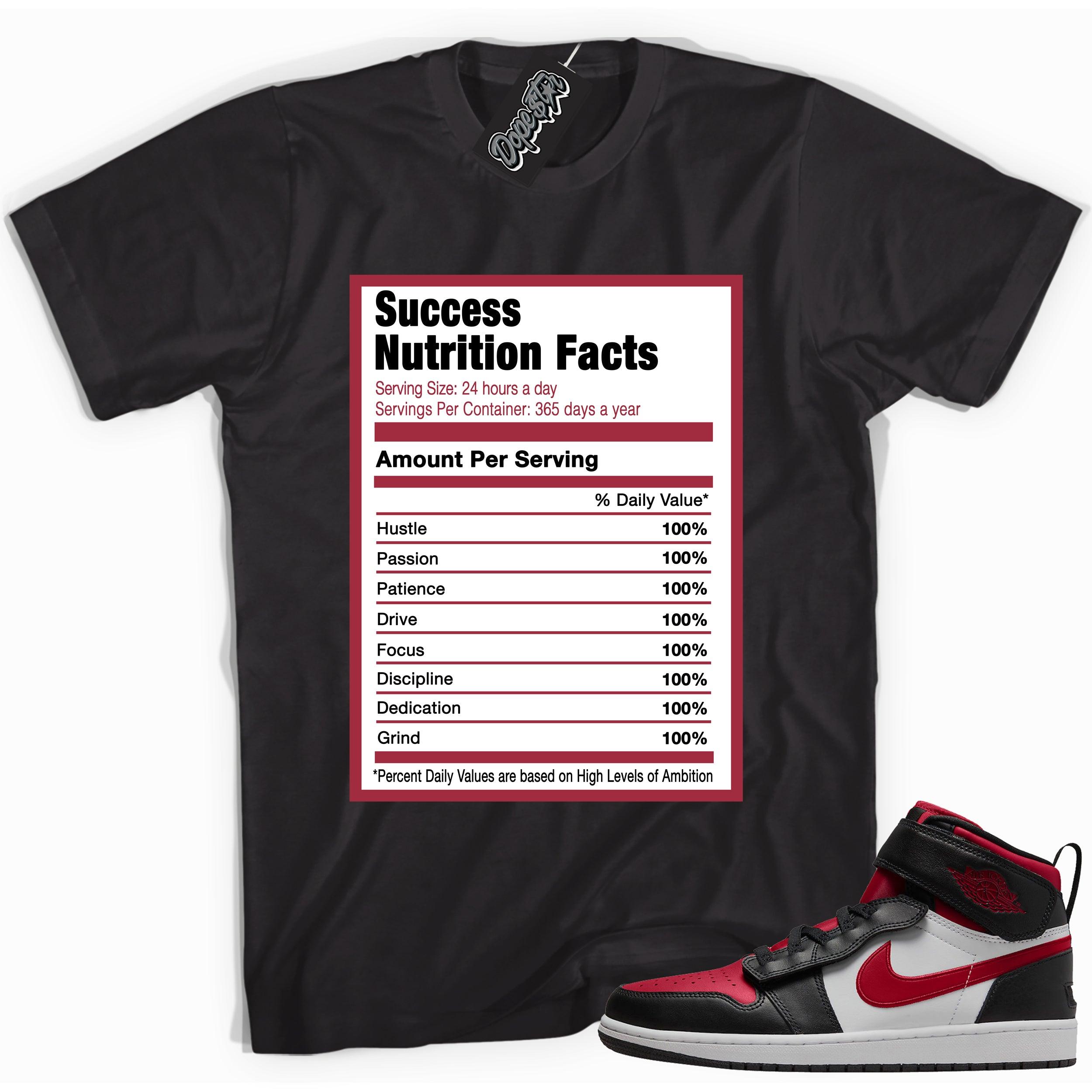 Success Nutrition Shirt AJ 1 High FlyEase Black White Fire Red photo