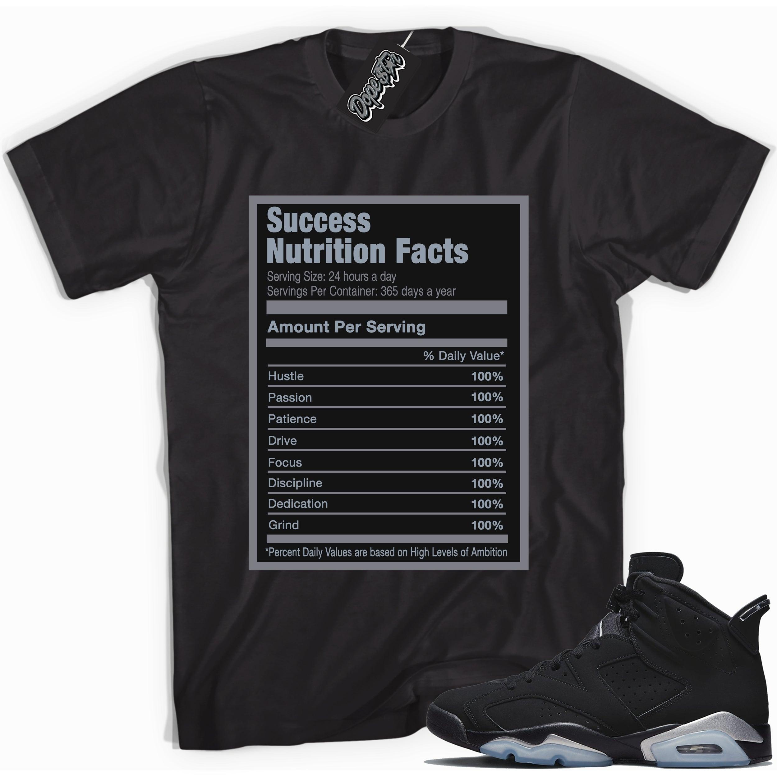 Success Nutrition Sneaker Tee Air Jordan 6 Retro Chrome photo