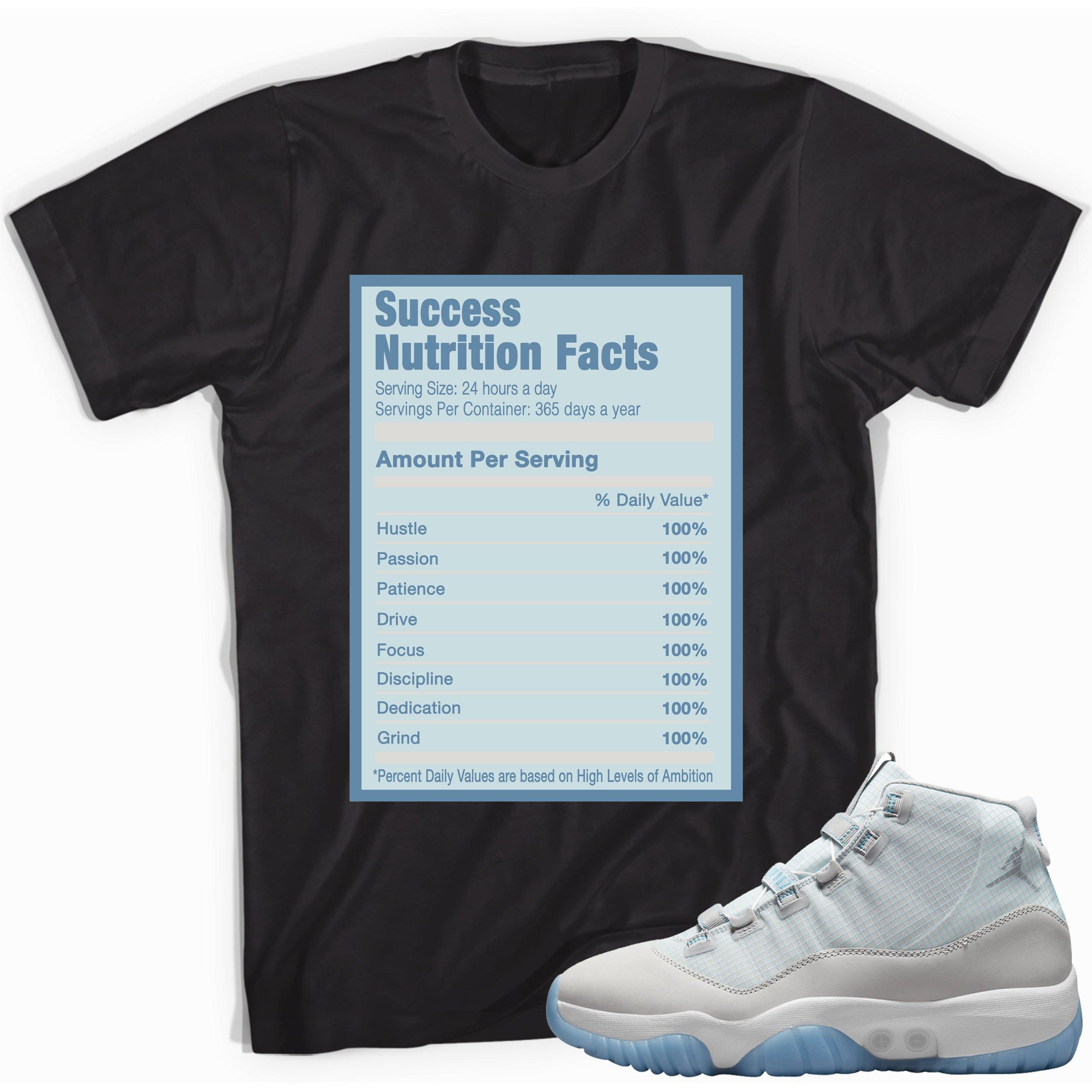 Success Nutrition Facts Shirt AJ 11 Adapt Dark Powder Blue photo