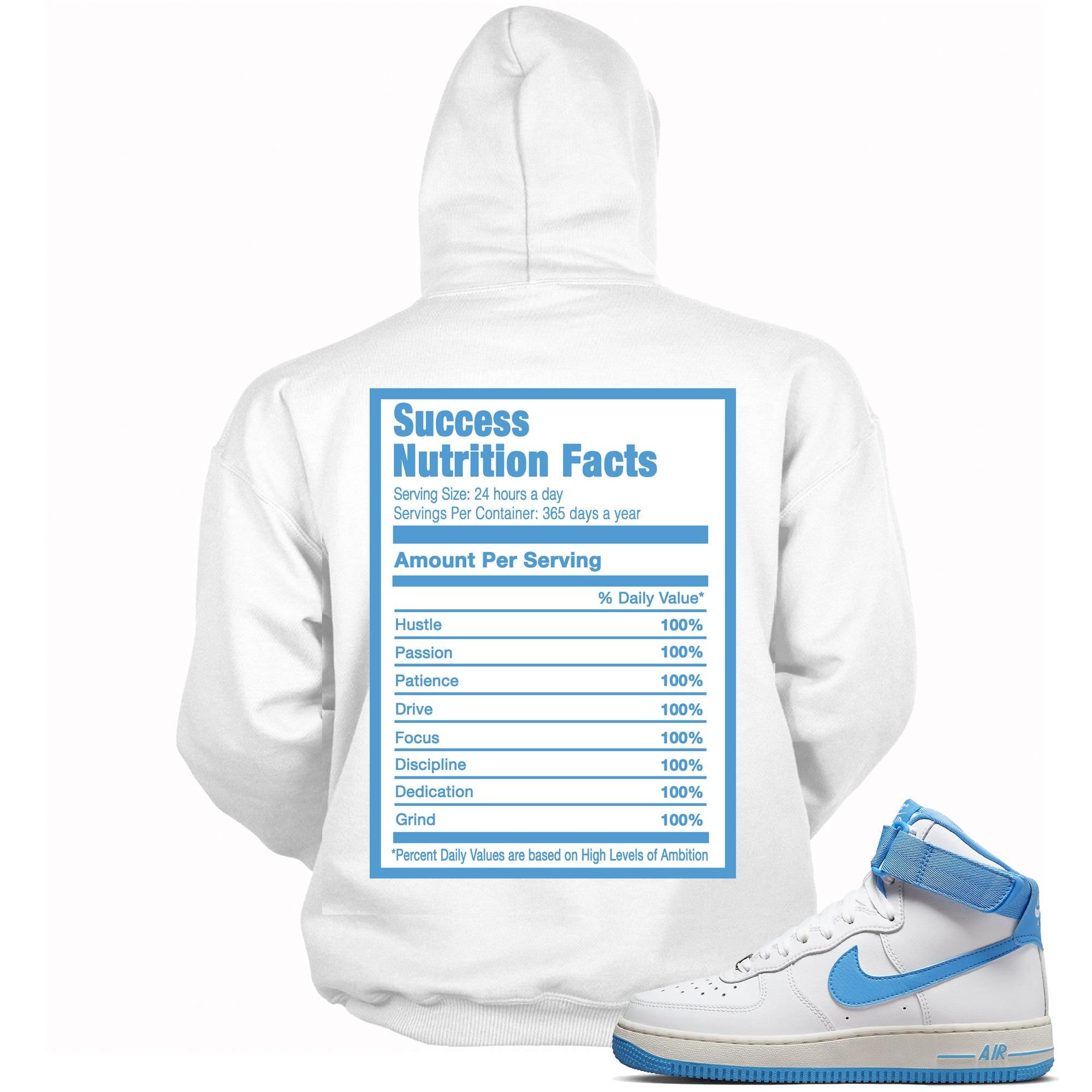 Success Nutrition Hoodie Nike Air Force 1 High White University Blue photo