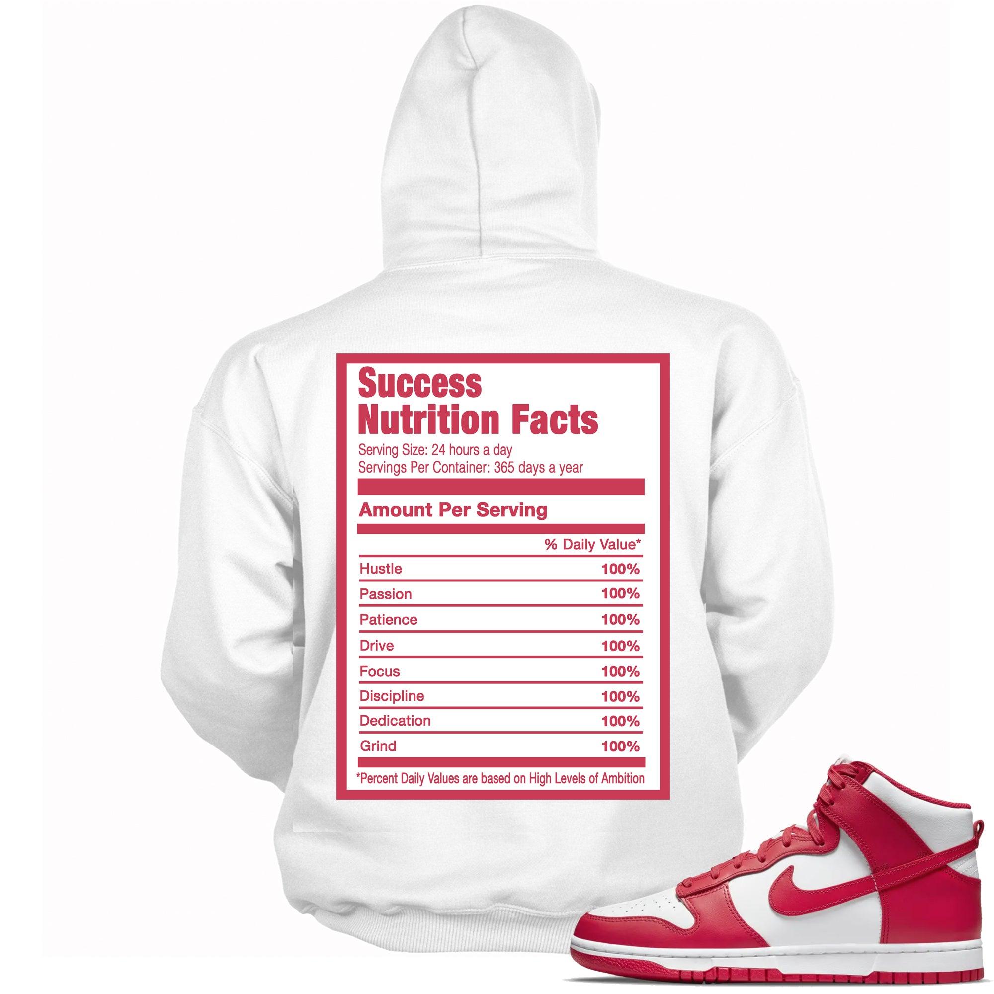 Success Nutrition Hoodie Nike Dunk High Championship White Red photo