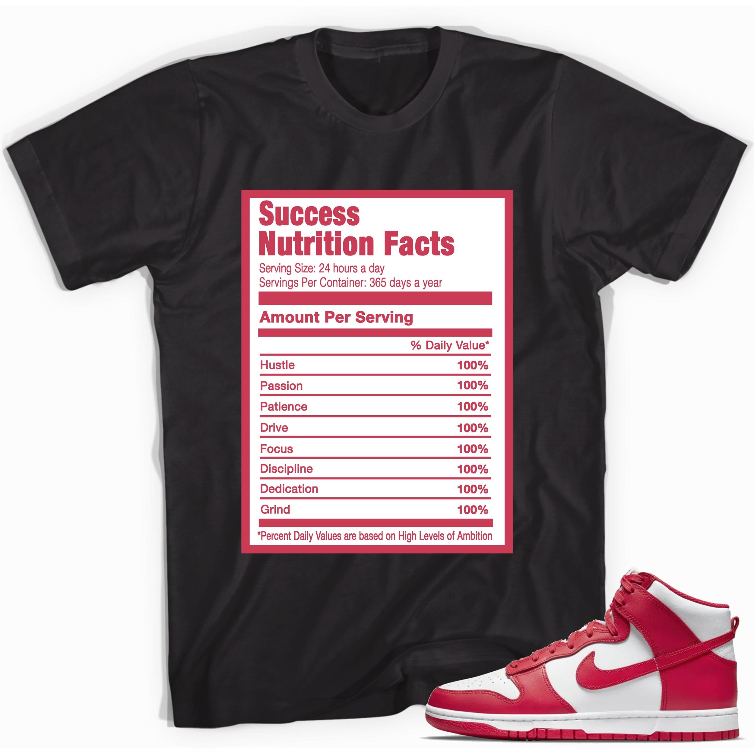 Success Nutrition Shirt Nike Dunk High Championship White Red photo