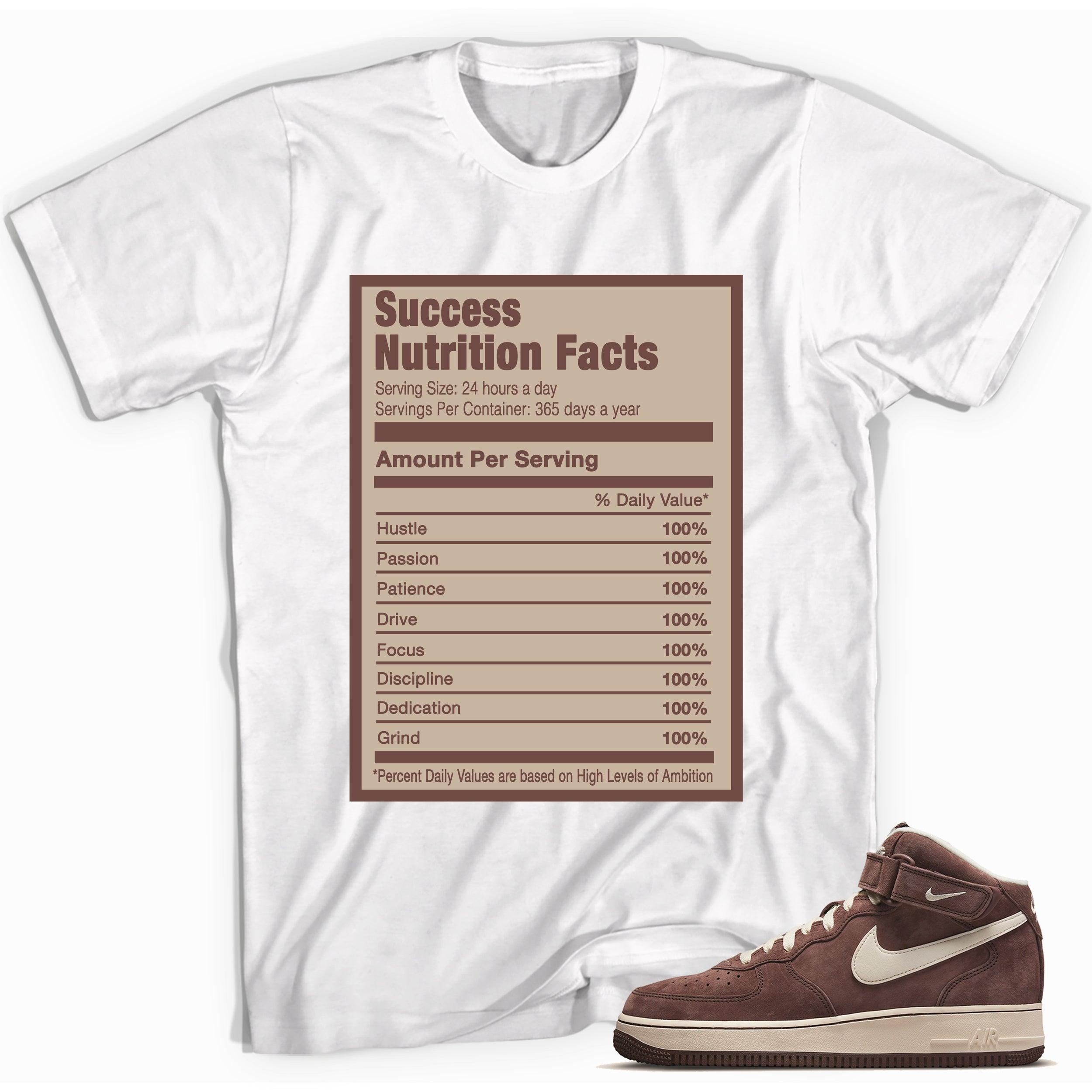 Success Nutrition Shirt Nike Air Force 1 Mid QS Chocolate photo