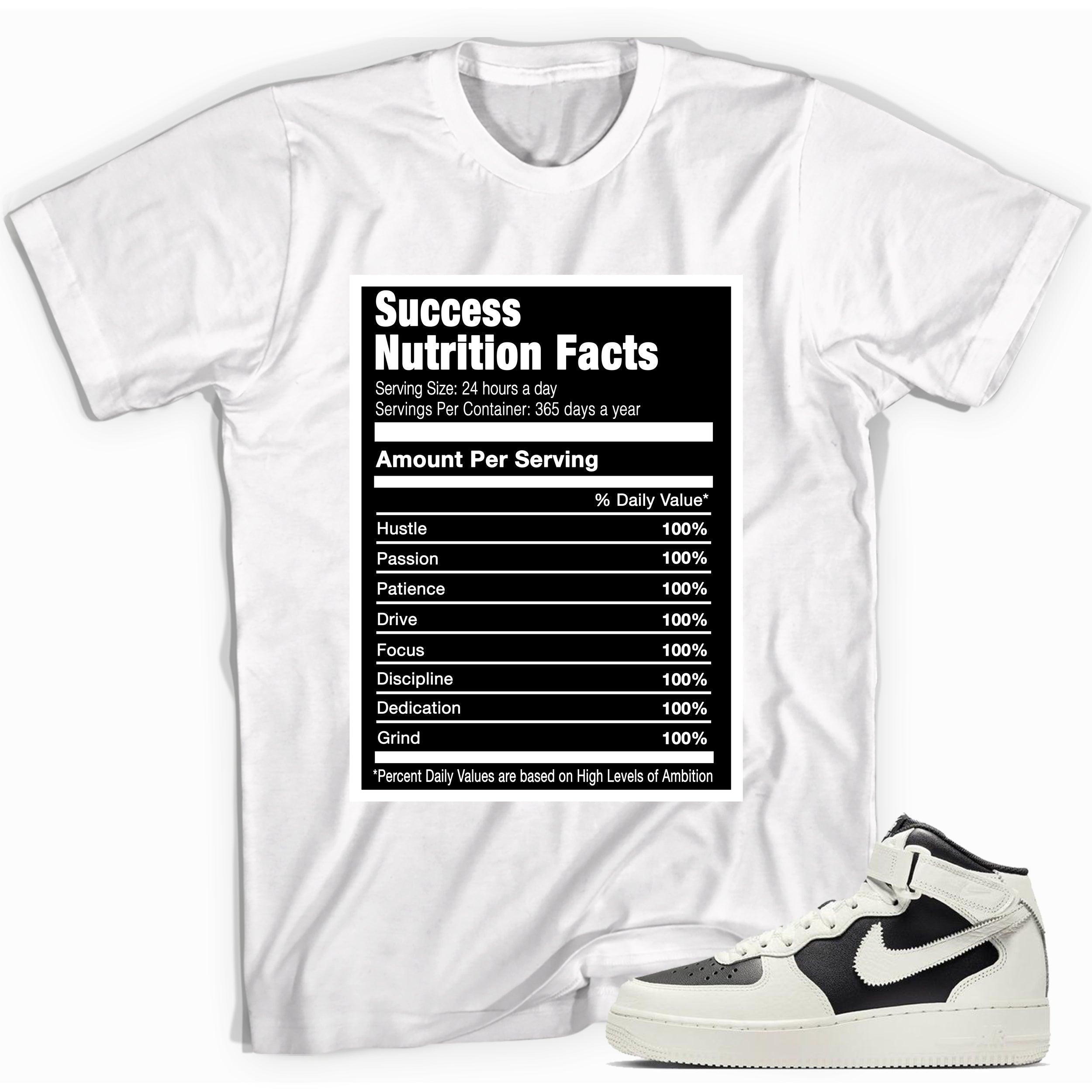 Success Nutrition Shirt Nike Air Force 1 Mid '07 Every 1 Reverse Panda photo