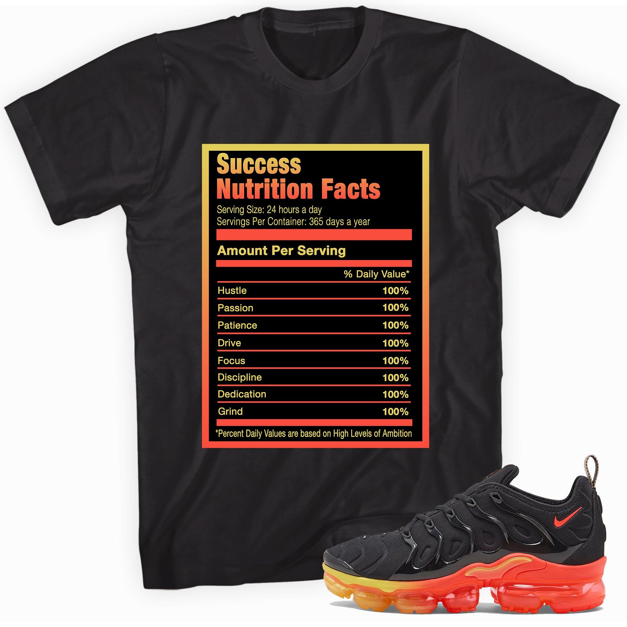 Black Success Nutrition Facts Shirt VaporMax Plus Fresh photo