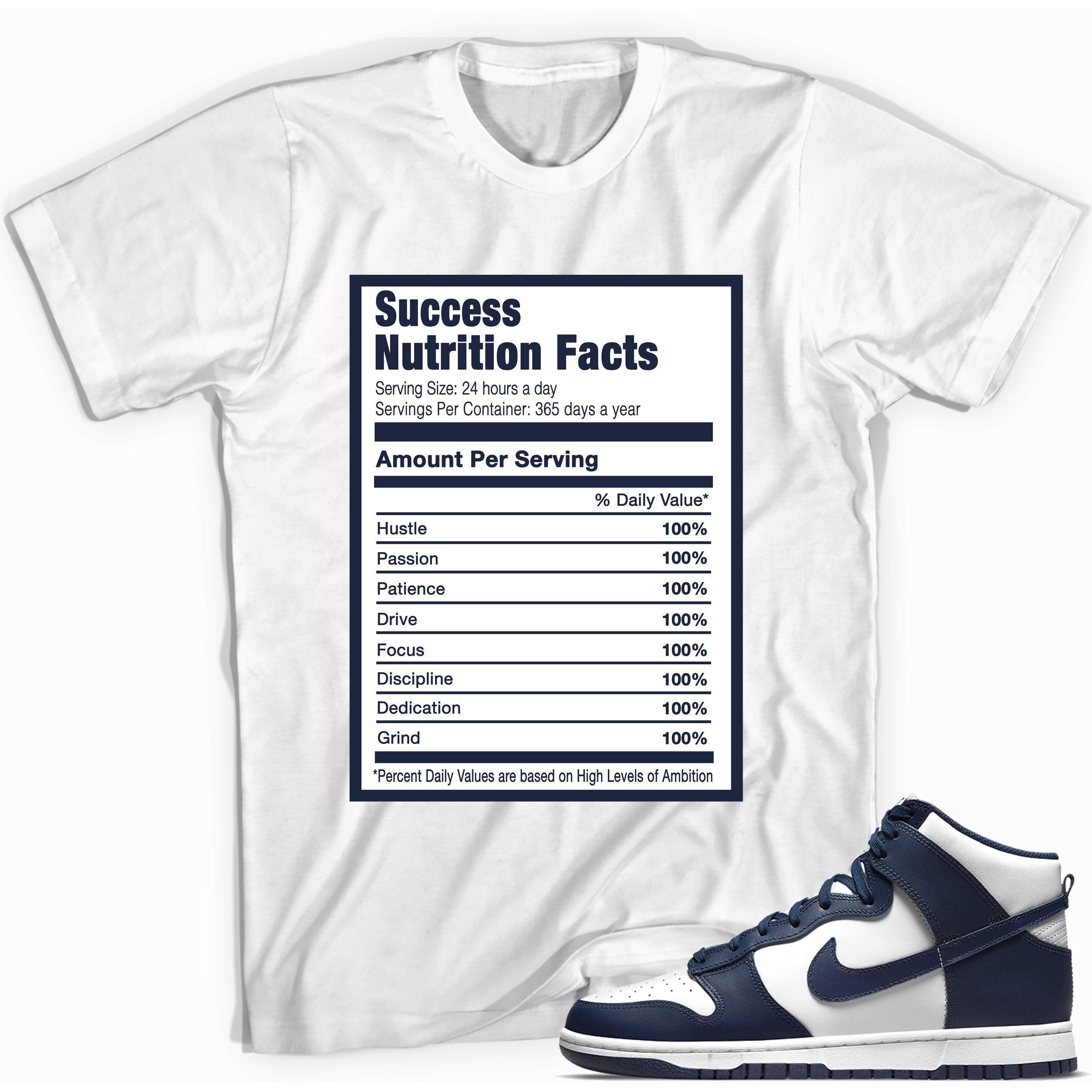 Success Nutrition Sneaker Tee Nike Dunk High Championship Navy photo