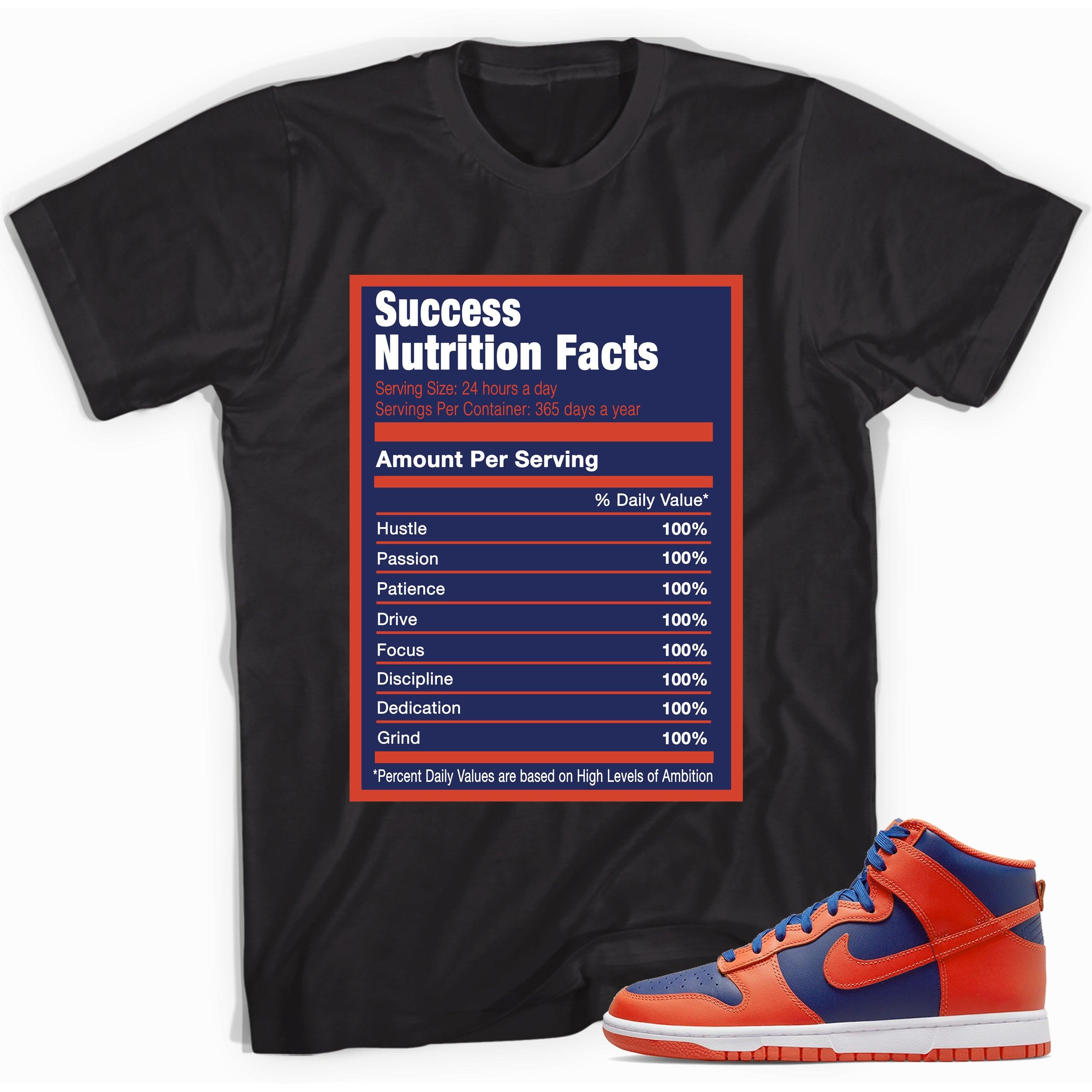 Success Nutrition Facts Shirt Nike Dunk High Knicks photo