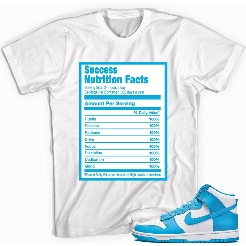Success Nutrition Sneaker Tee Nike Dunk High Retro Laser Blue photo