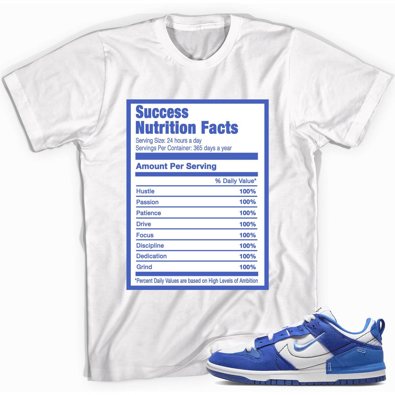 Success Nutrition Sneaker Tee Nike Dunk Low Disrupt 2 Hyper Royal photo