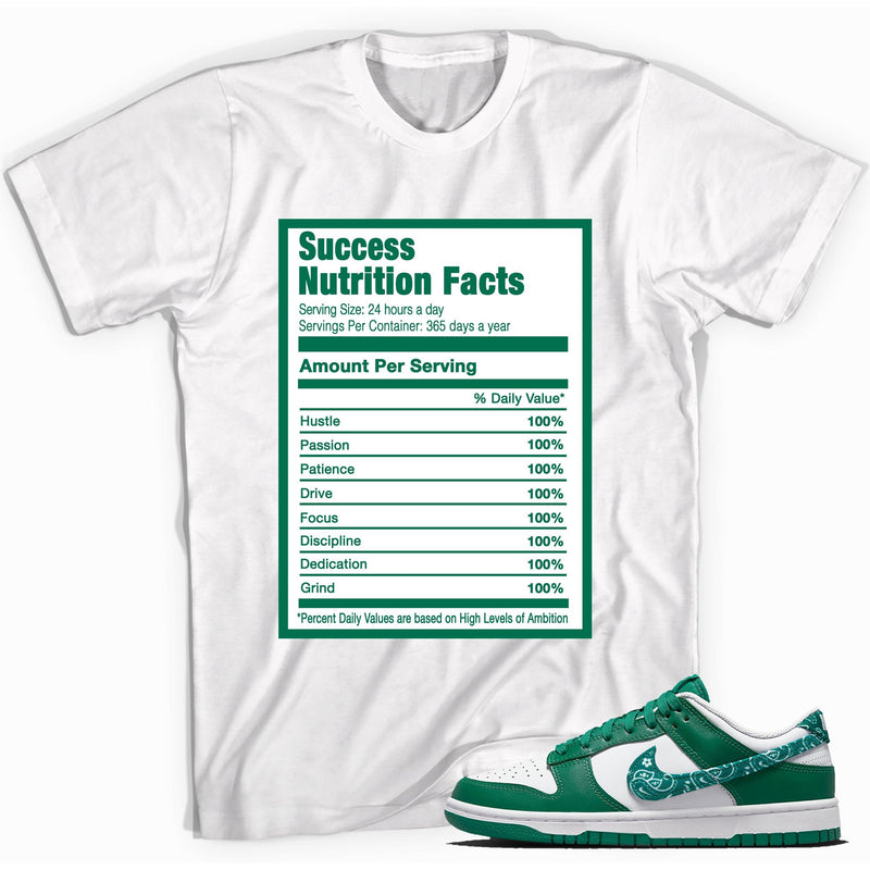 Success Nutrition Sneaker Tee Dunk Low Essential Paisley Pack Green photo