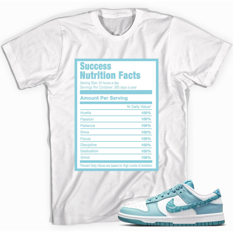 Success Nutrition Shirt Nike Dunk Low Essential Paisley Pack Worn Blue Sneakers photo