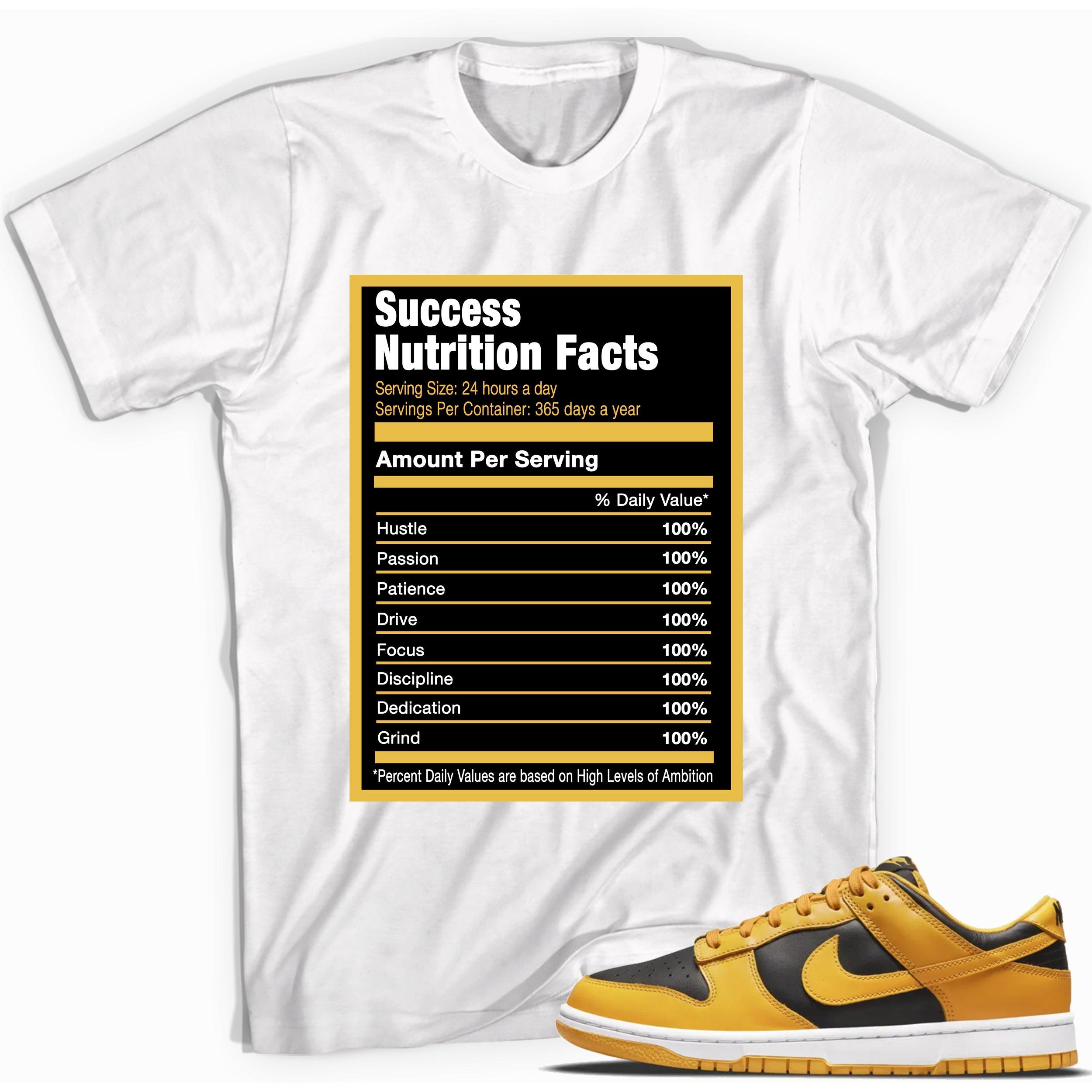 Success Nutrition Sneaker Tee Nike Dunk Low Goldenrod photo