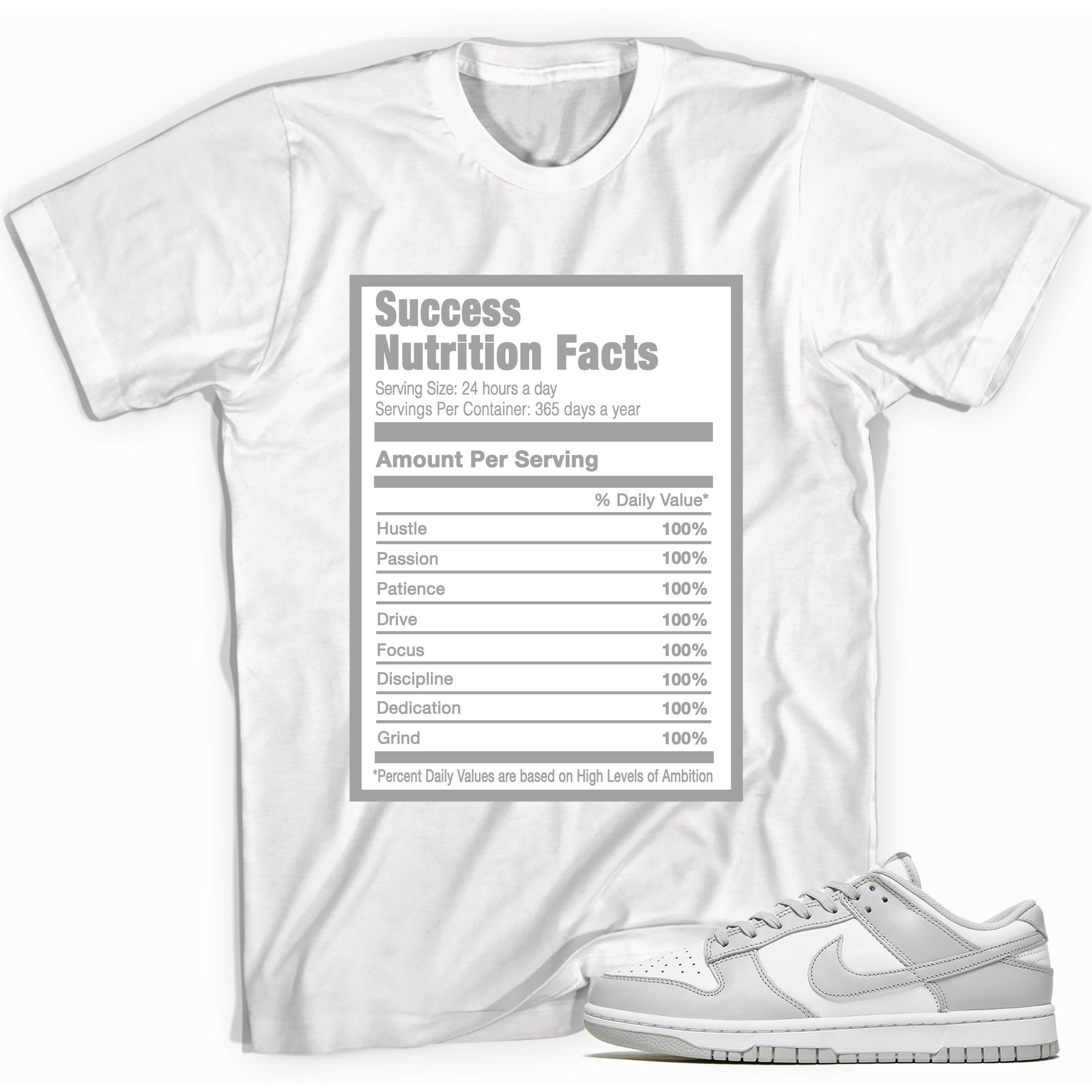 Success Nutrition Sneaker Tee Nike Dunk Low Grey Fog photo