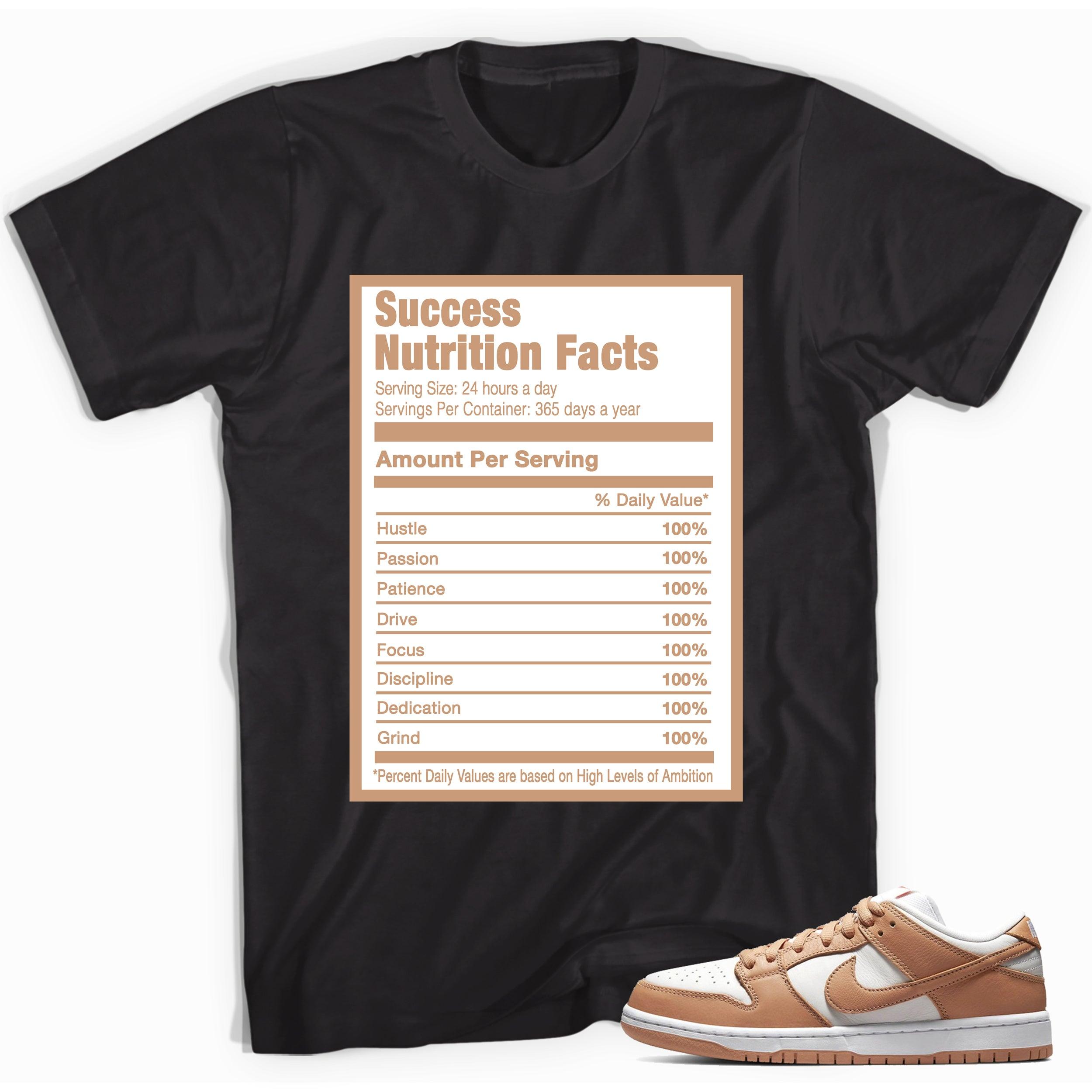 Success Nutrition Facts Shirt Nike Dunk Low Light Cognac photo