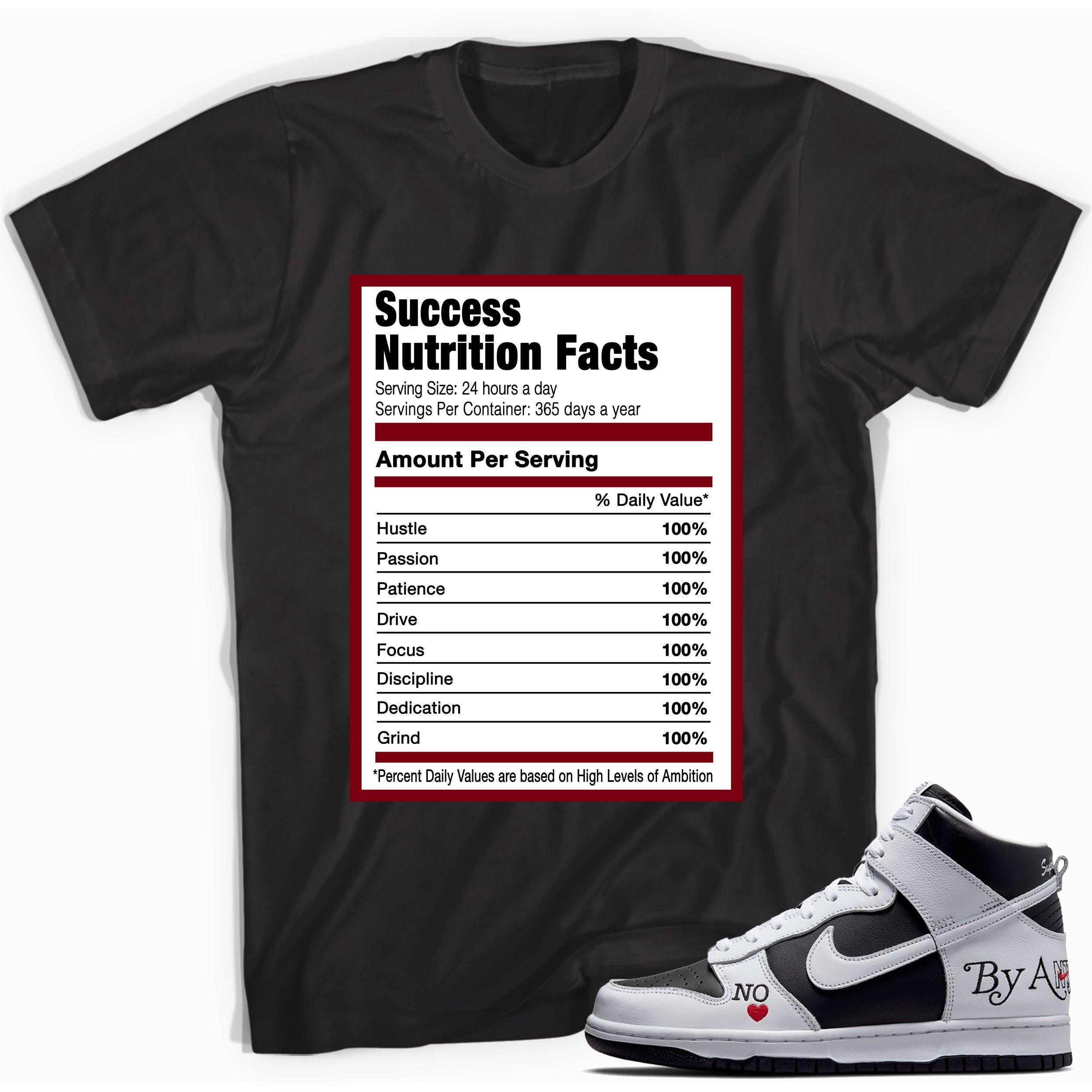 Success Nutrition Shirt Nike SB Dunk High Supreme By Any Means Black photo