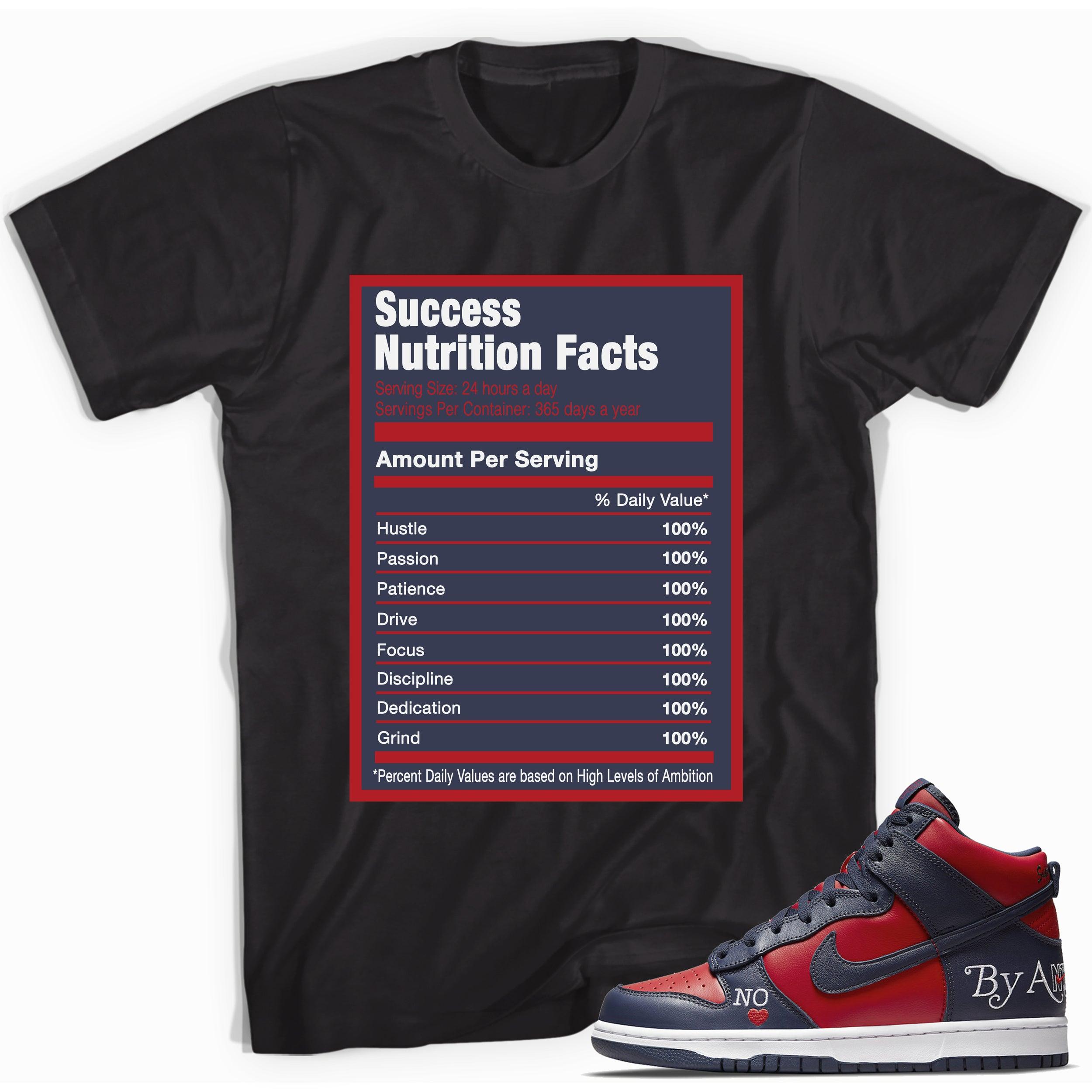 Success Nutrition Shirt Nike SB Dunk High Supreme By Any Means Navy photo