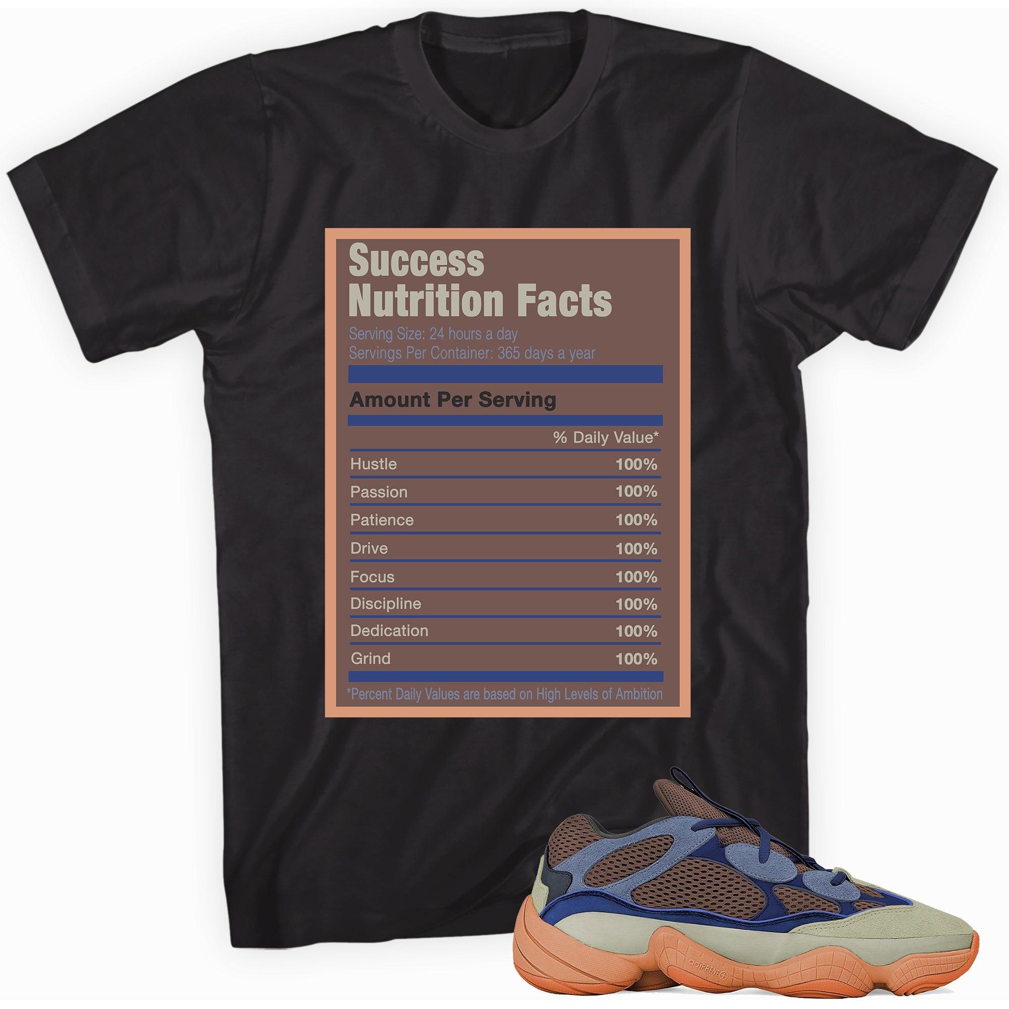 Black Success Nutrition Facts Shirt Yeezy 500 Enflame photo