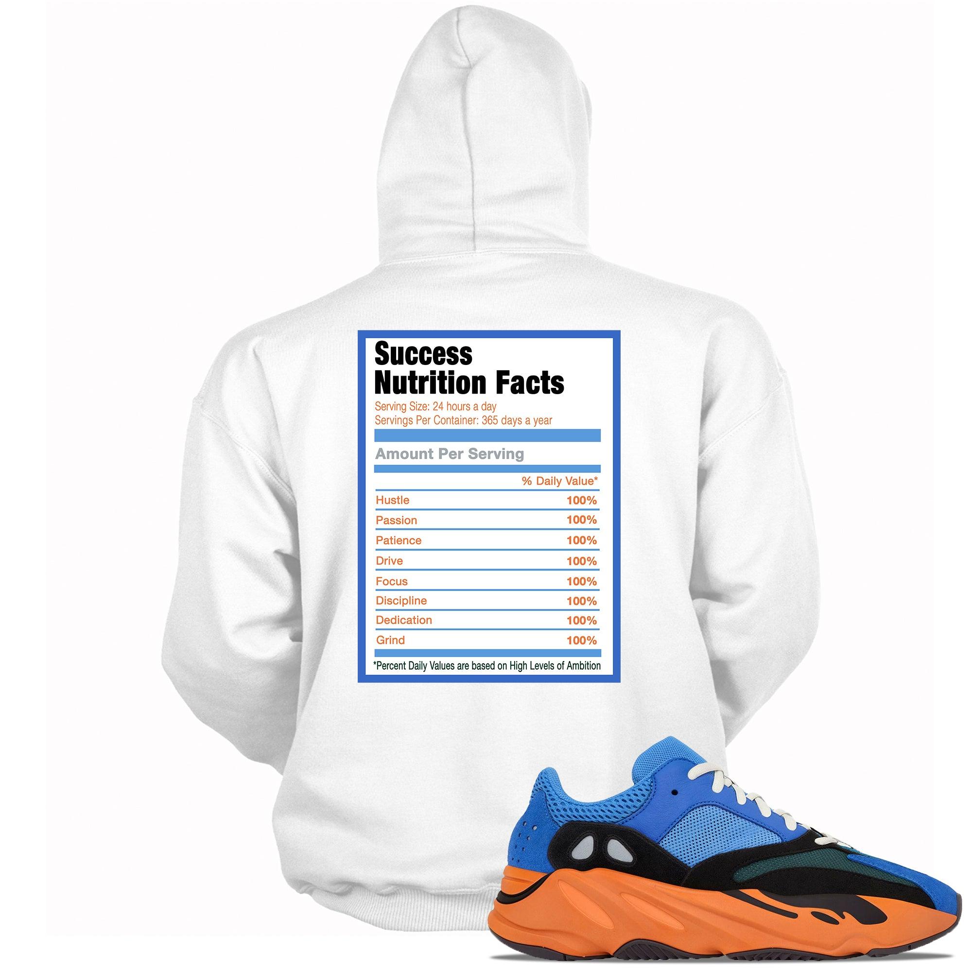Success Nutrition Facts Hoodie Yeezy Boost 700 Bright Blue photo