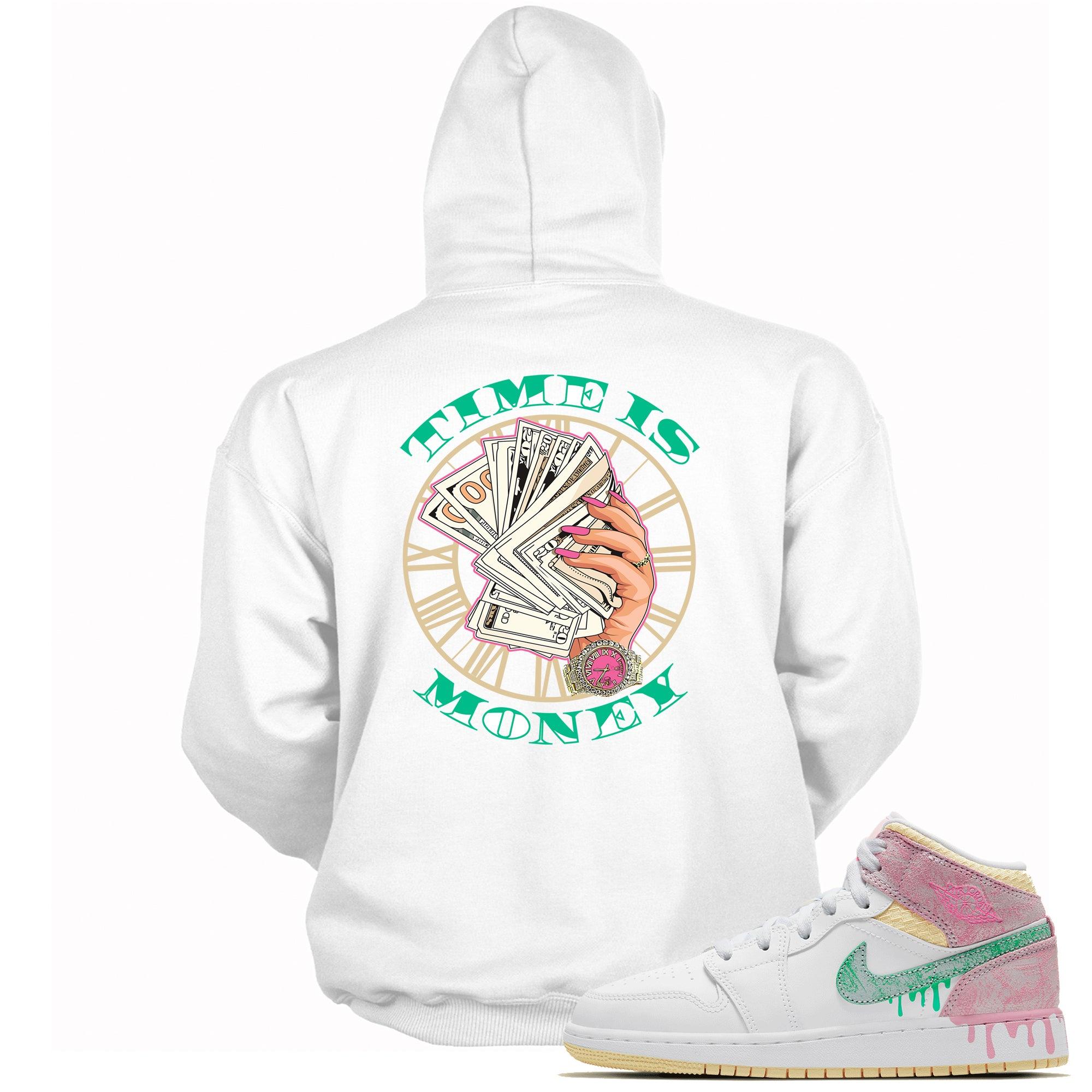 Time Is Money Hoodie AJ 1 Mid Paint Drip GS photo