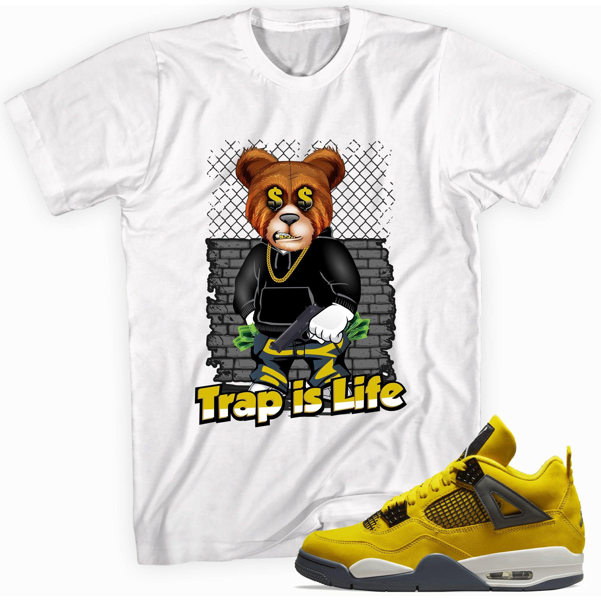 Trap Is Life Shirt Jordan 4s Retro Lightning photo