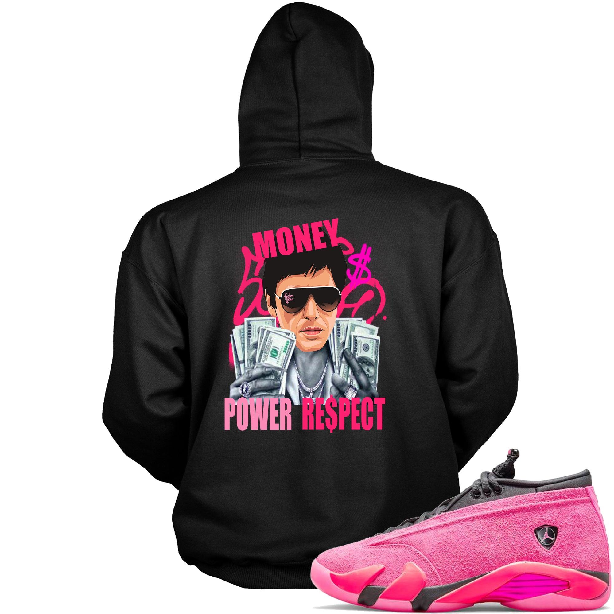 Tony Montana Sneaker Sweatshirt AJ 14 Low Shocking Pink photo